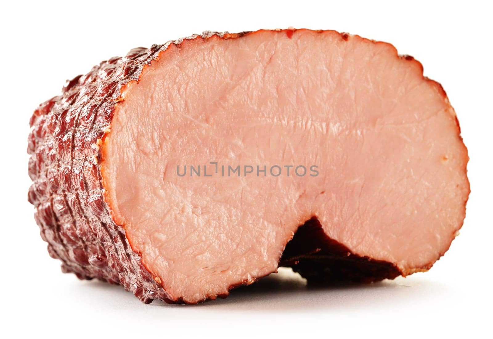 Fresh ham isolated on white background