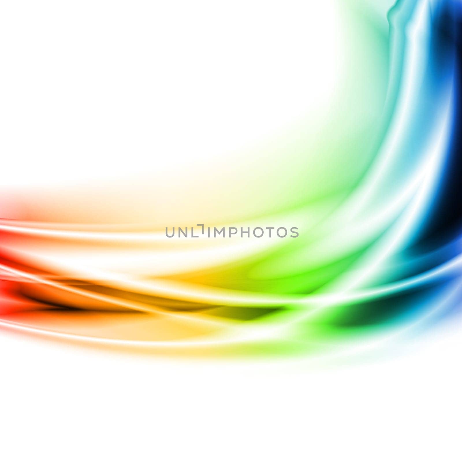 Multicolored waves on the white background. Vector design eps 10