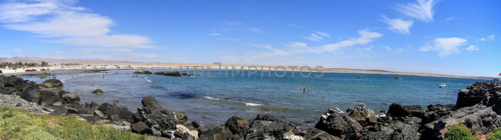 Beaches and harbour near Bahia Inglesia, Caldera, Chile