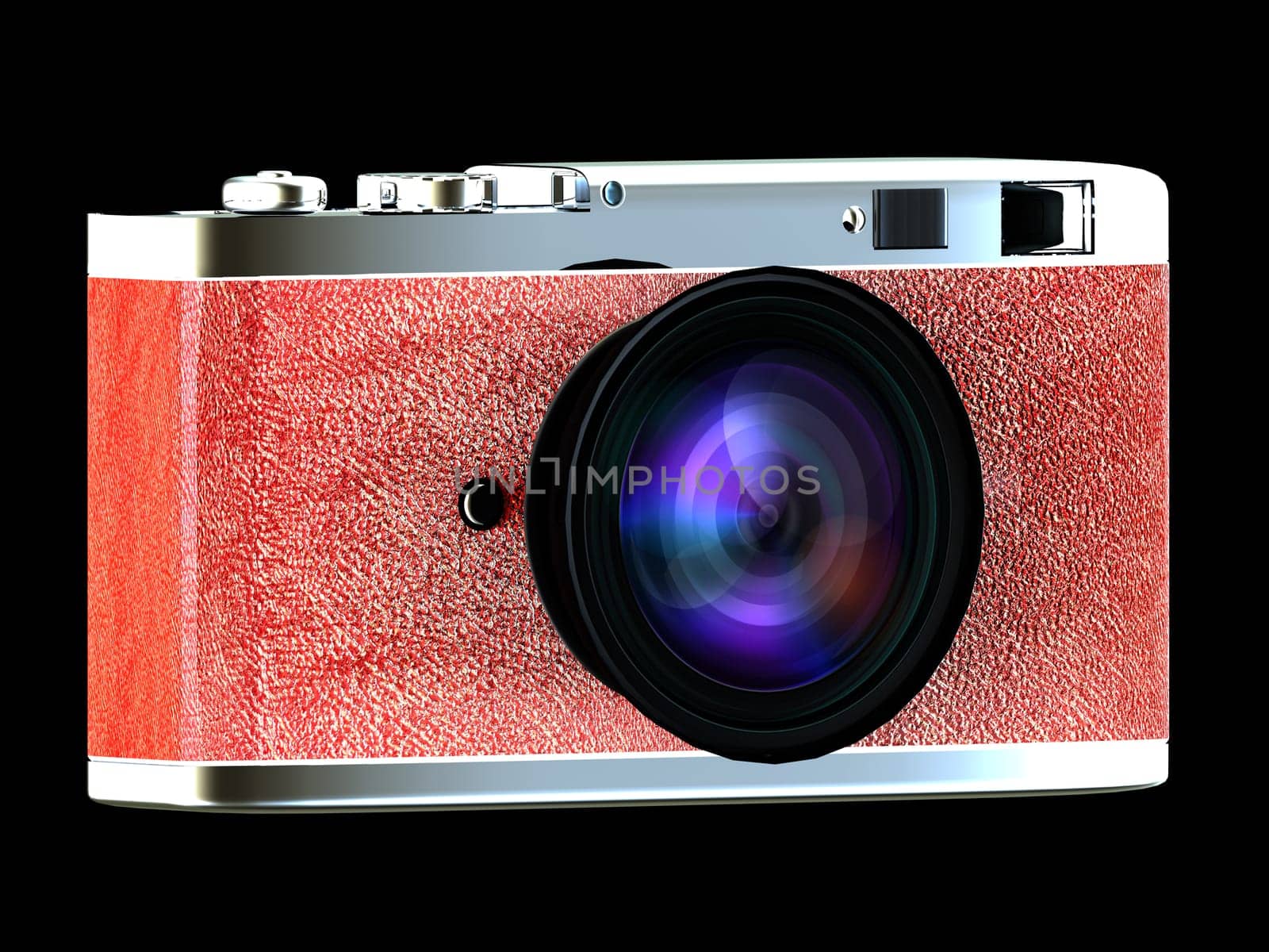 photo camera. 3D Icon isolated on black background