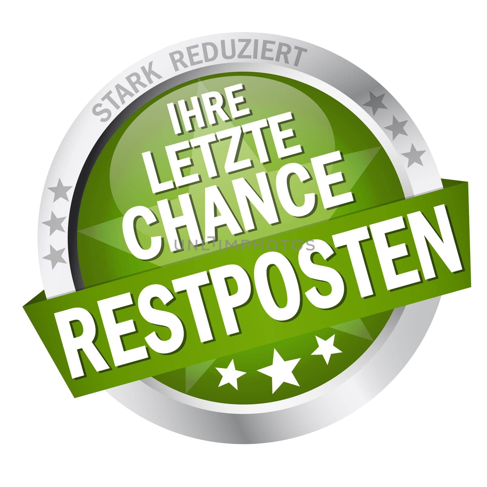 Button with banner " YOUR LAST CHANCE REMAINING STOCK """