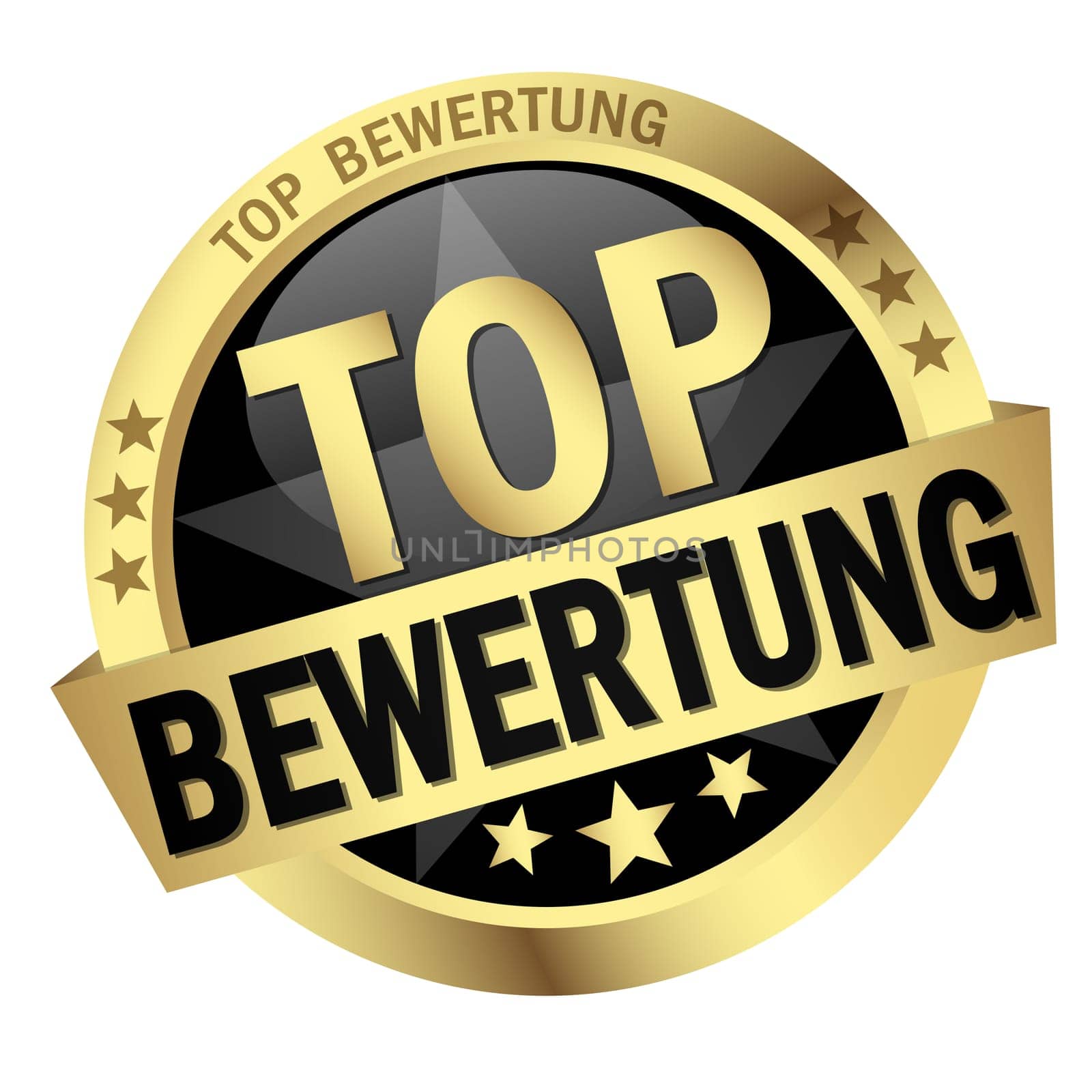 Button with banner " TOP RATING """