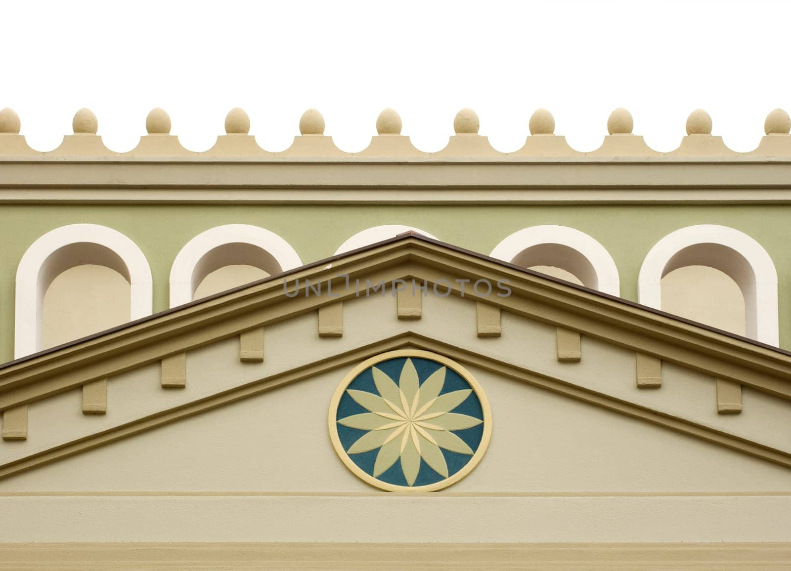 Tympanum of a castle, Fidenza - Italy