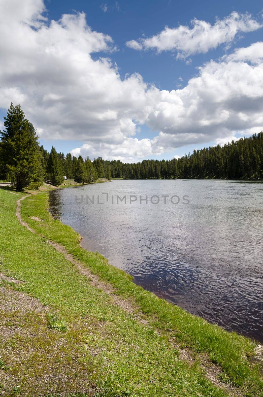 Yellowstone River in Yellowstone National Park in Wyoming