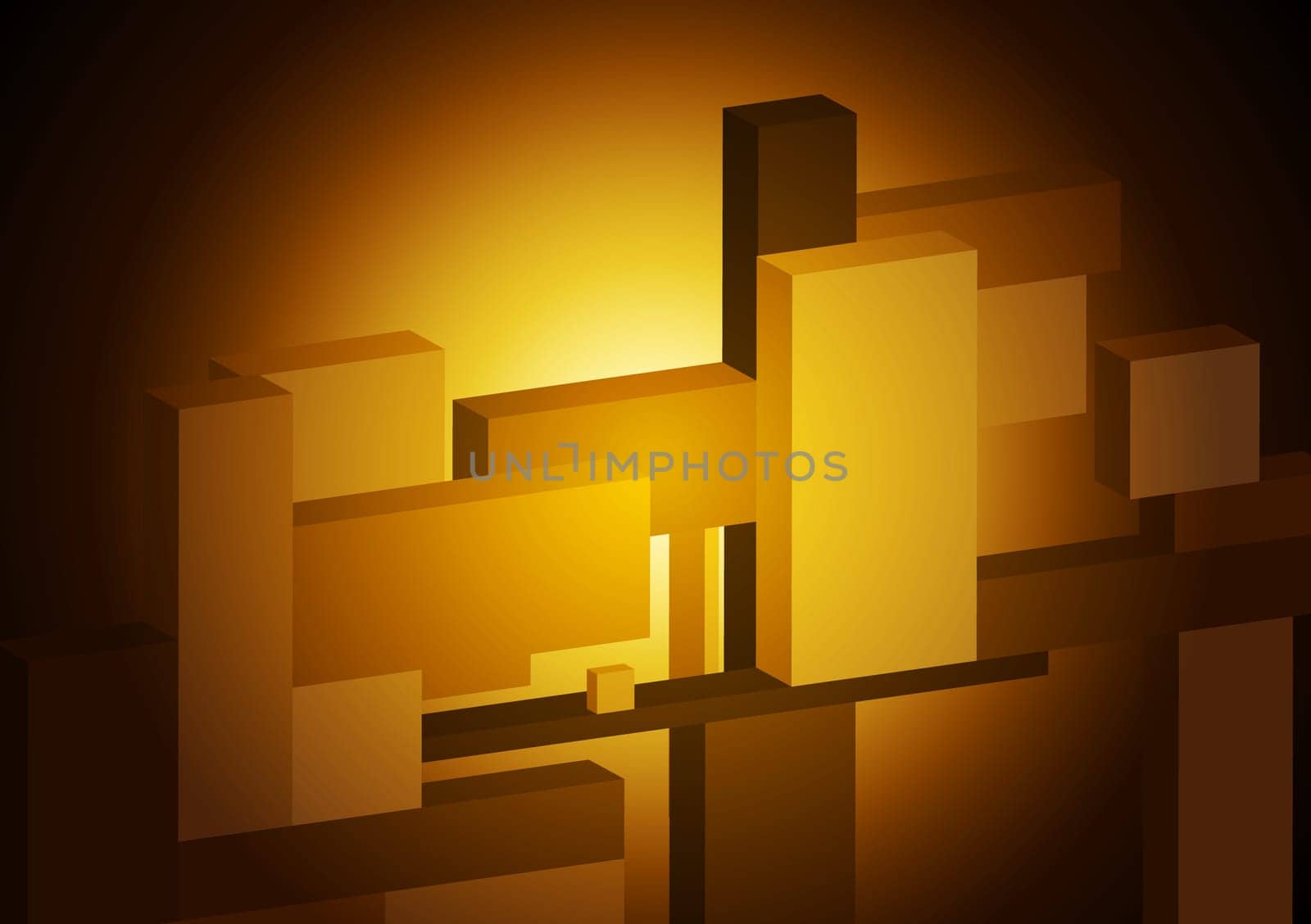 Abstract hi-tech design. 3d geometrical shapes. Eps 10 vector background