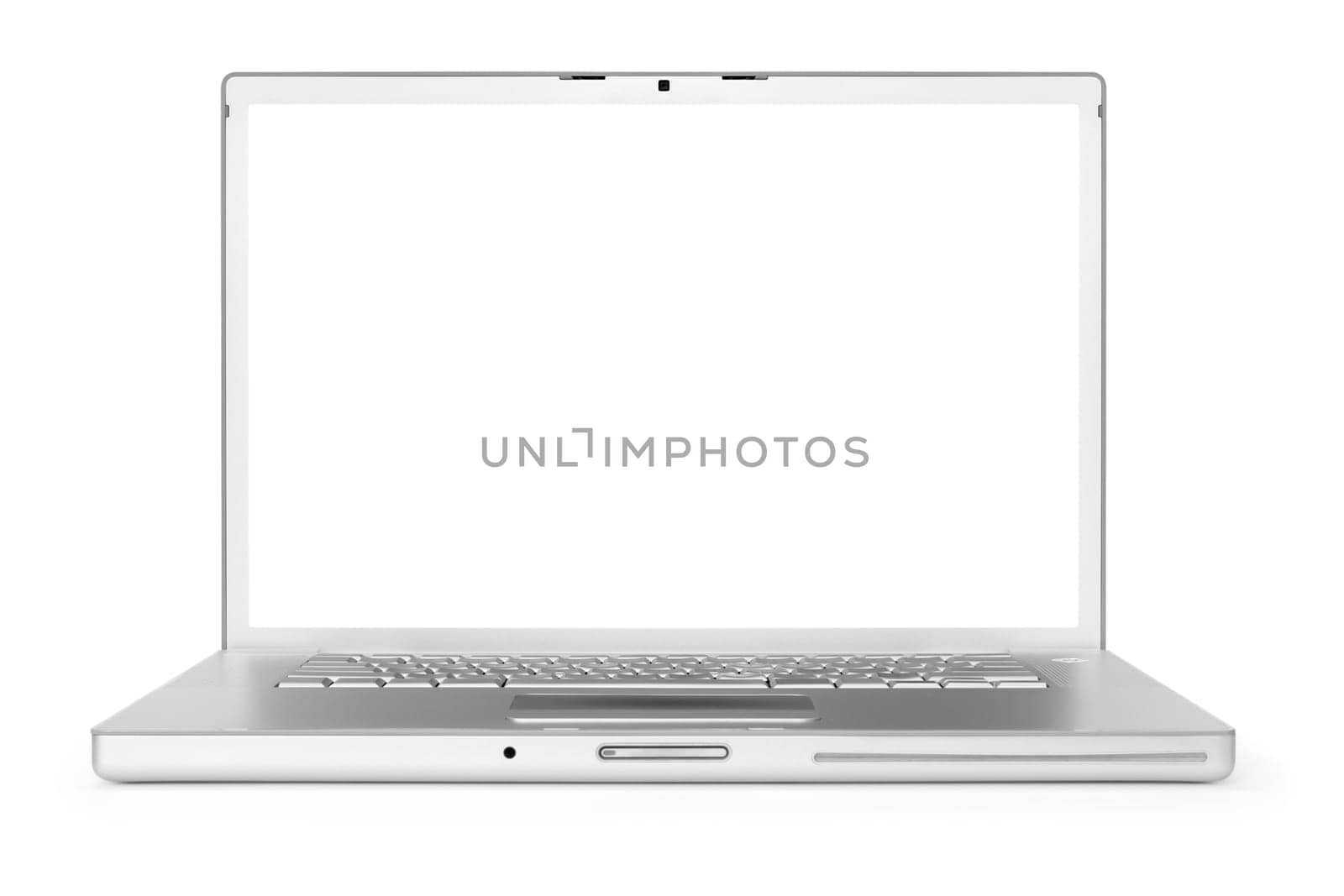 laptop over white background
