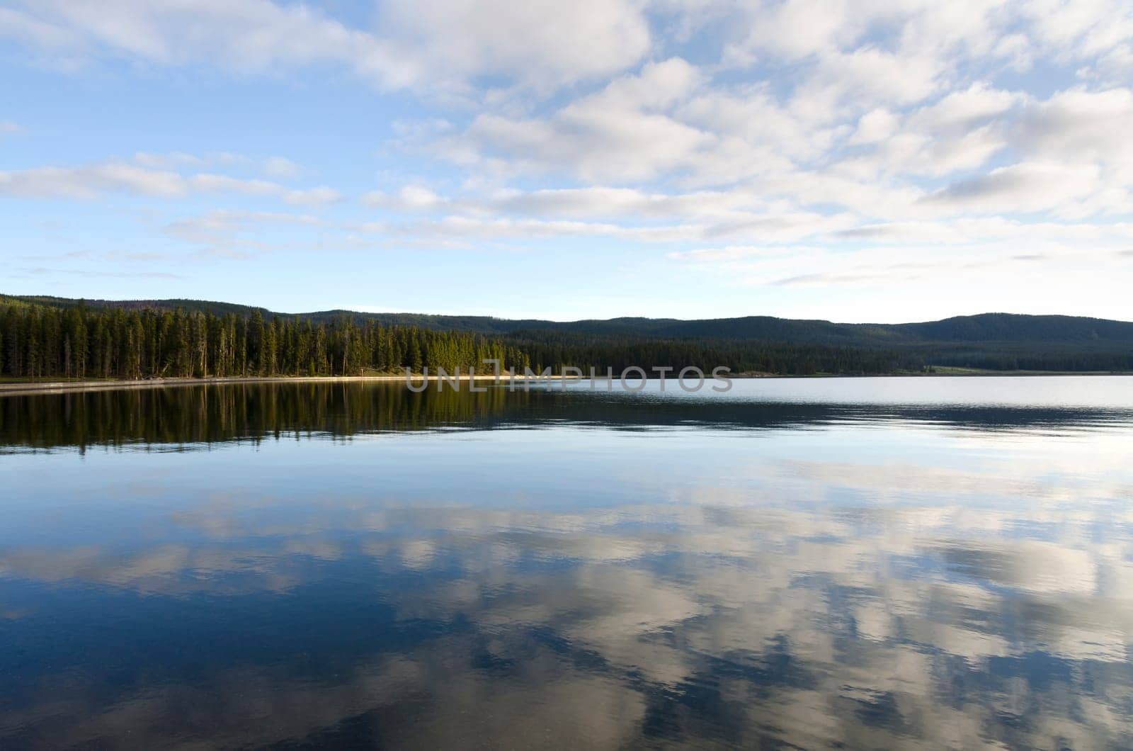 Sunrise on Yellowstone Lake in Yellowstone National Park in Wyoming