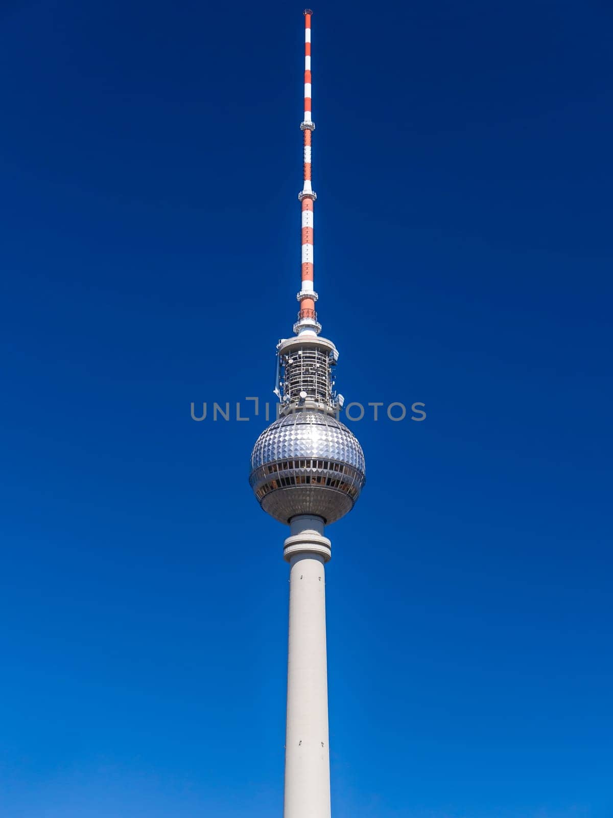 tv tower berlin with blue sky