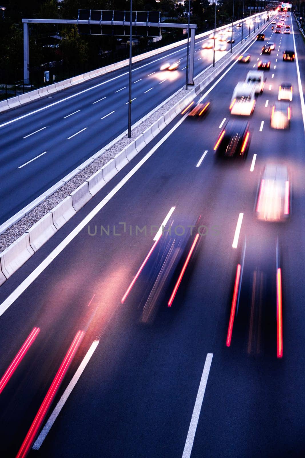 highway in the evening light