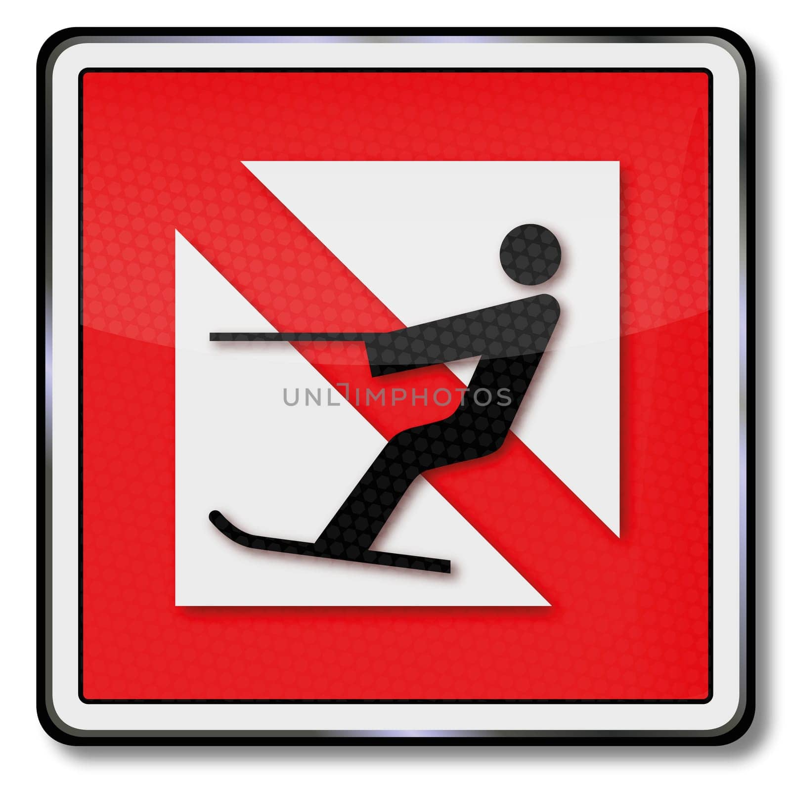 Navigation signs Ban on water skiing