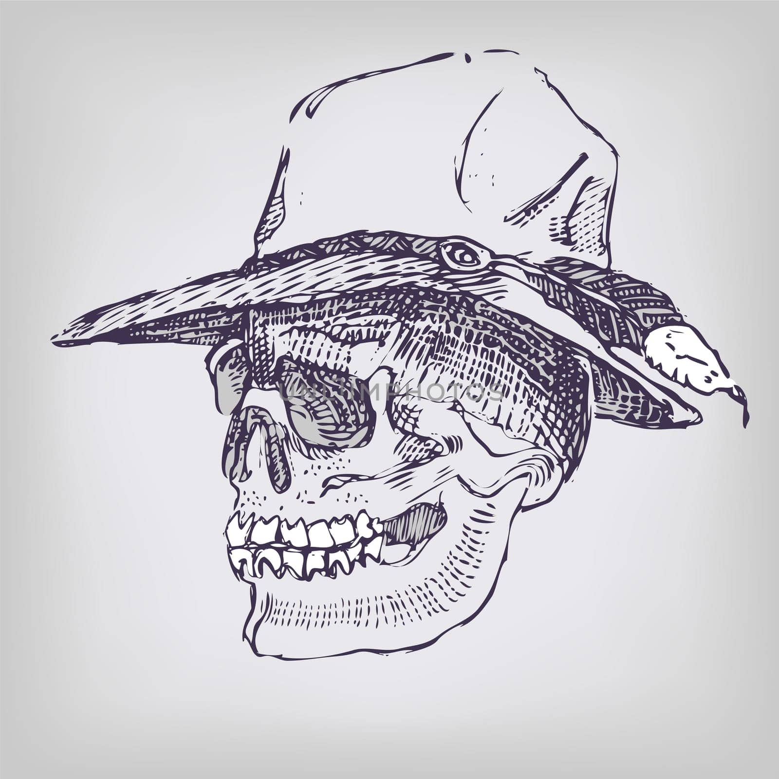 Drawing Skull with Hat