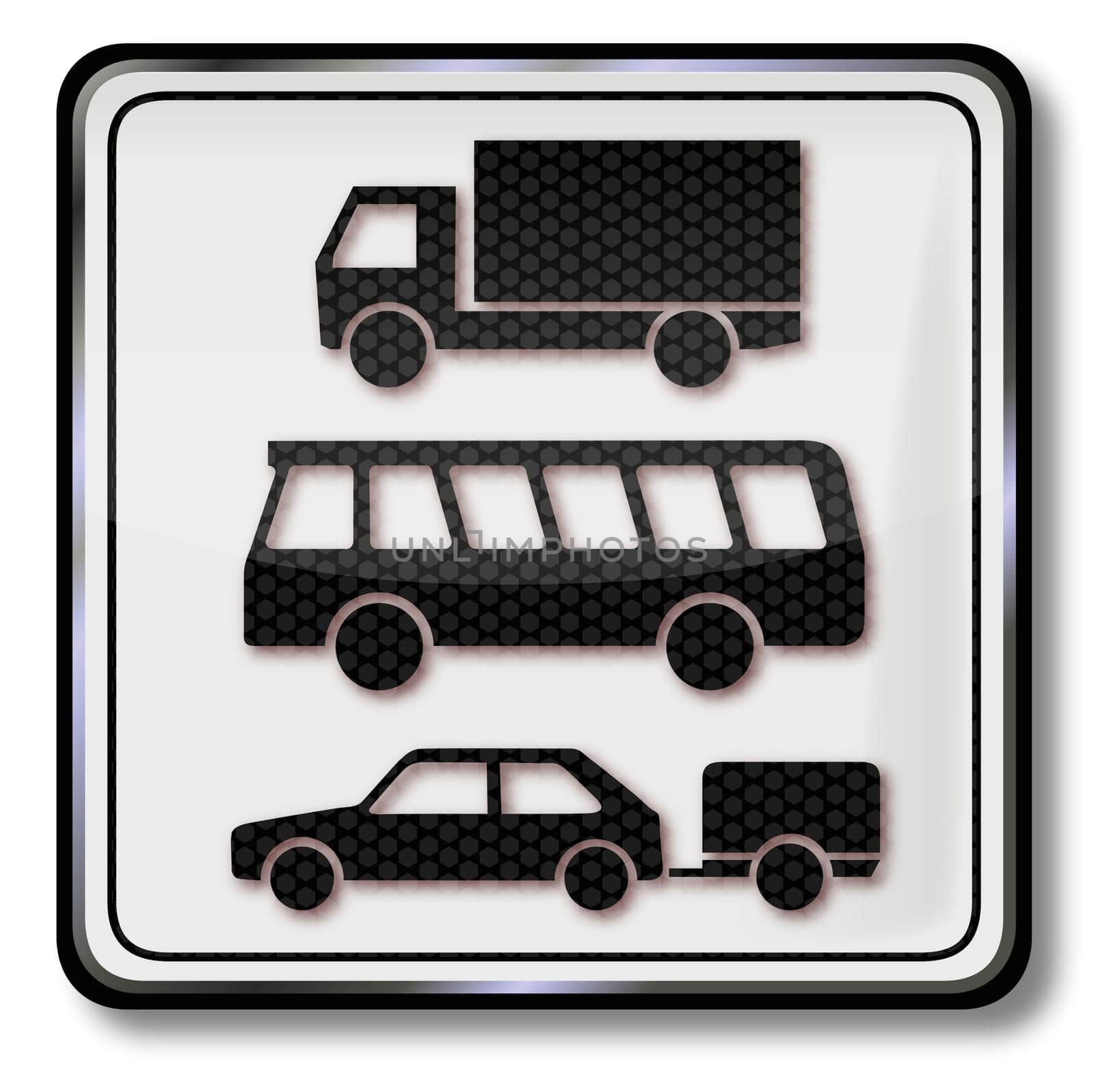 Traffic sign car,truck,truck and bus