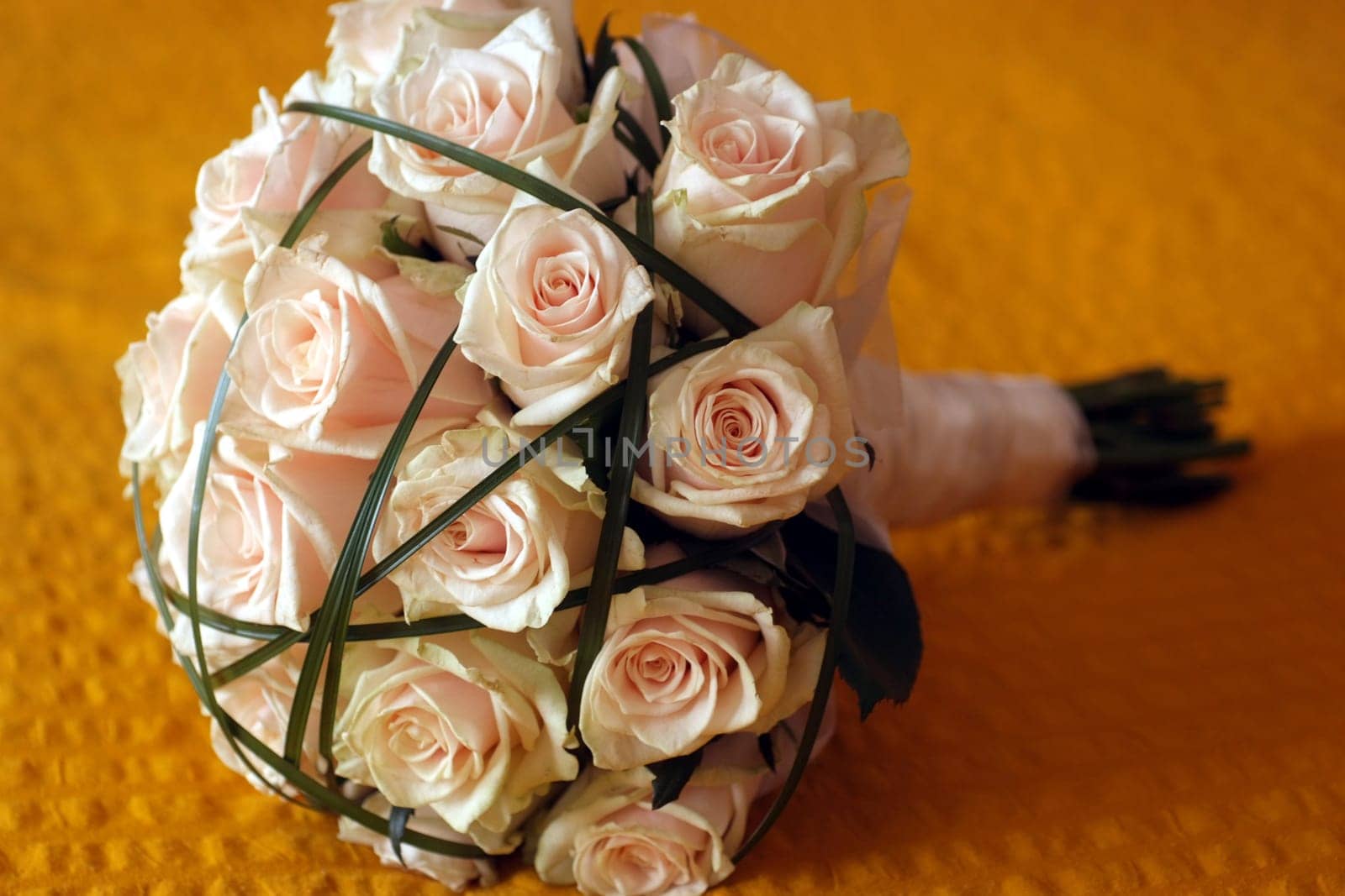 Wedding bouquet made of pink roses