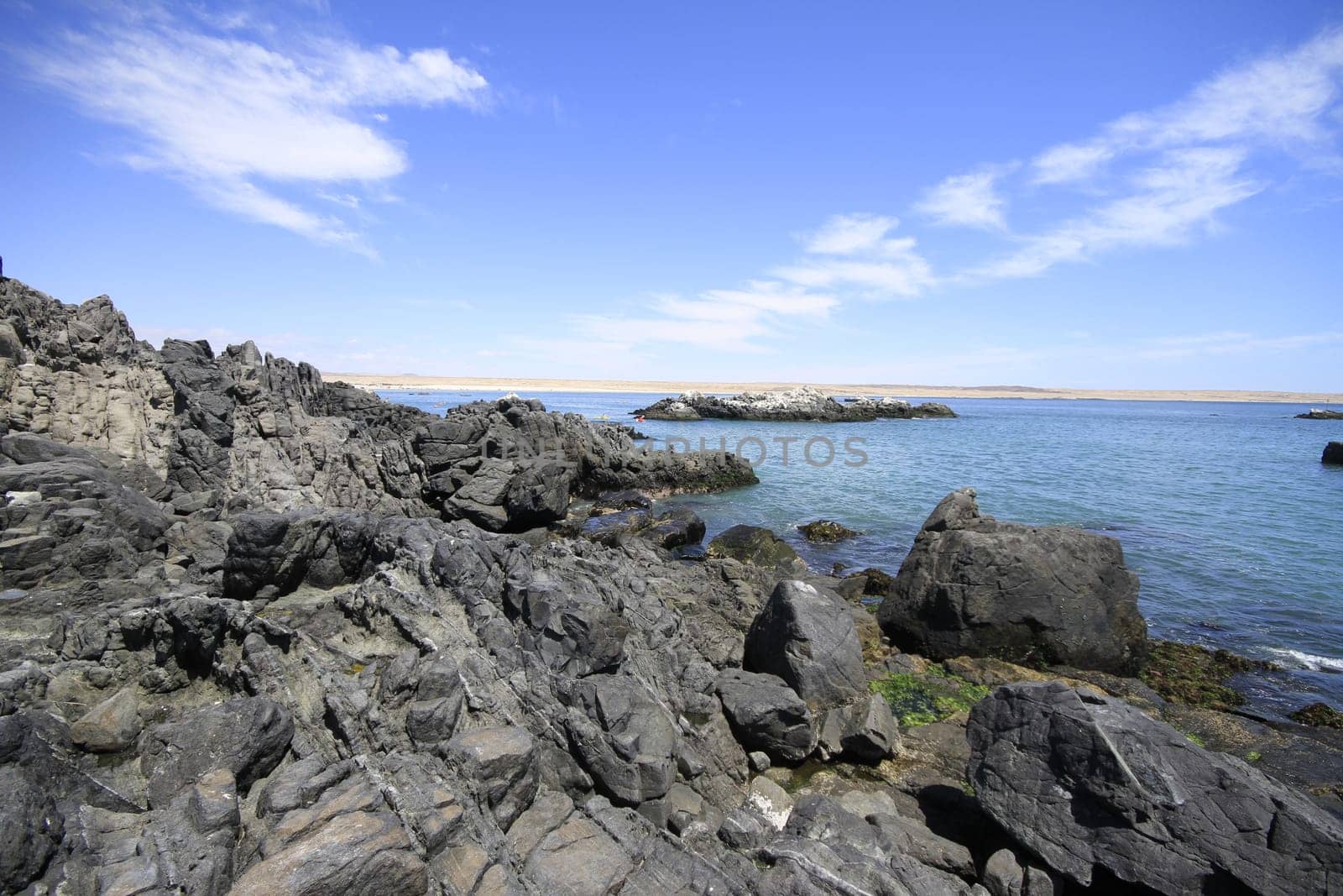 Beaches and harbour near Bahia Inglesia, Caldera, Chile
