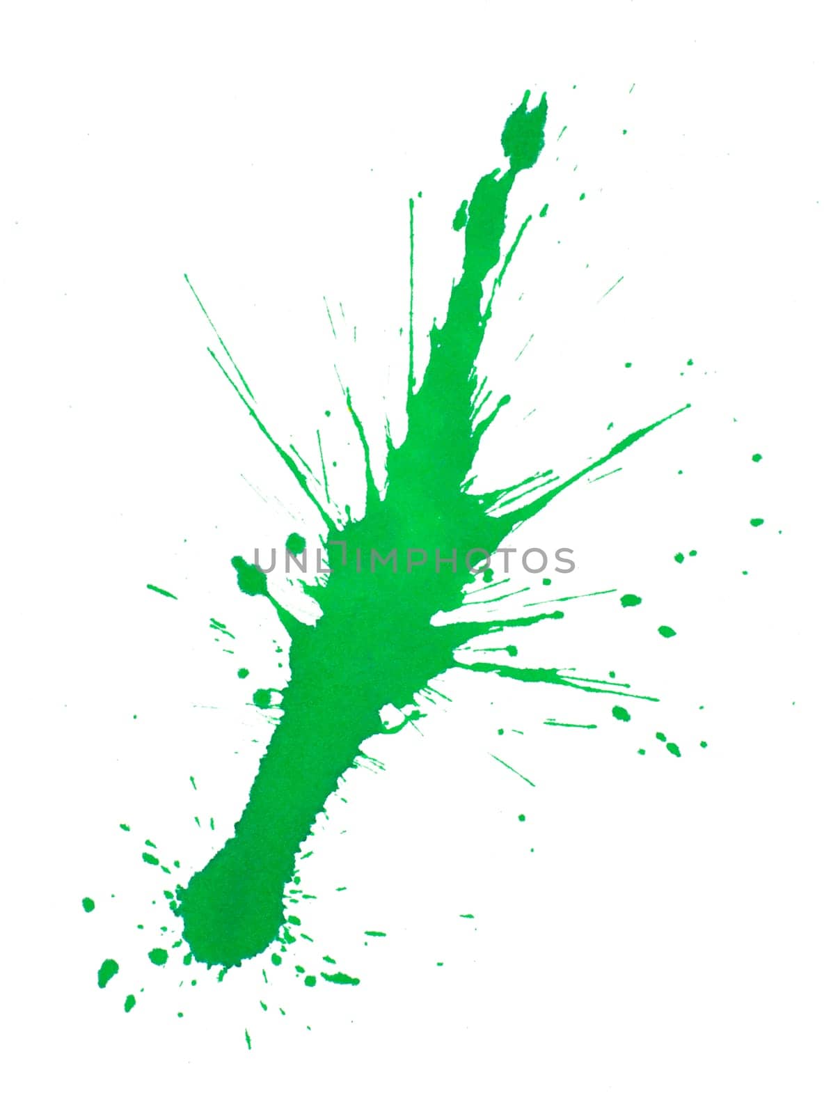 green paint splash