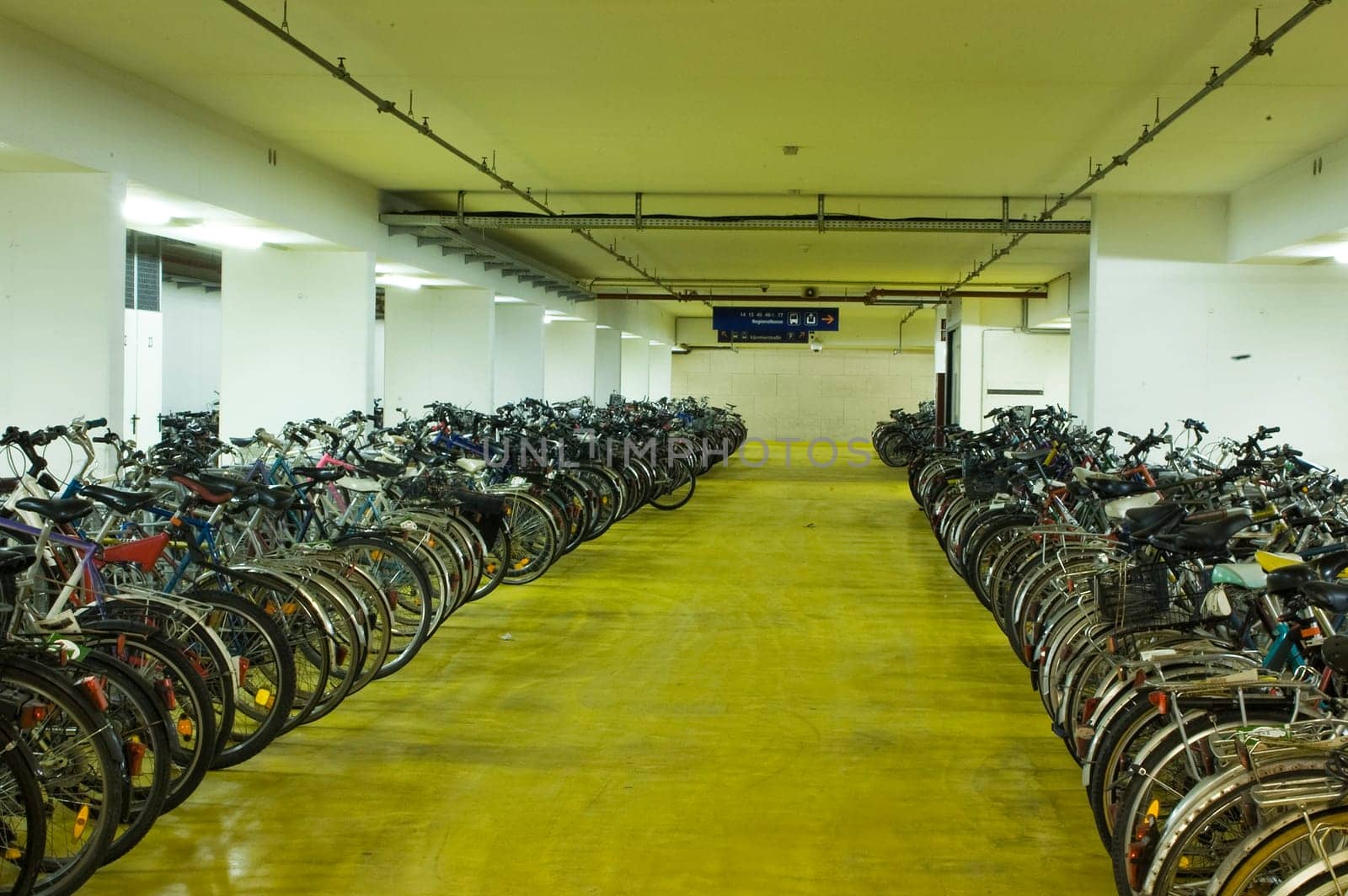 Lot of Cycles in a underground garage
