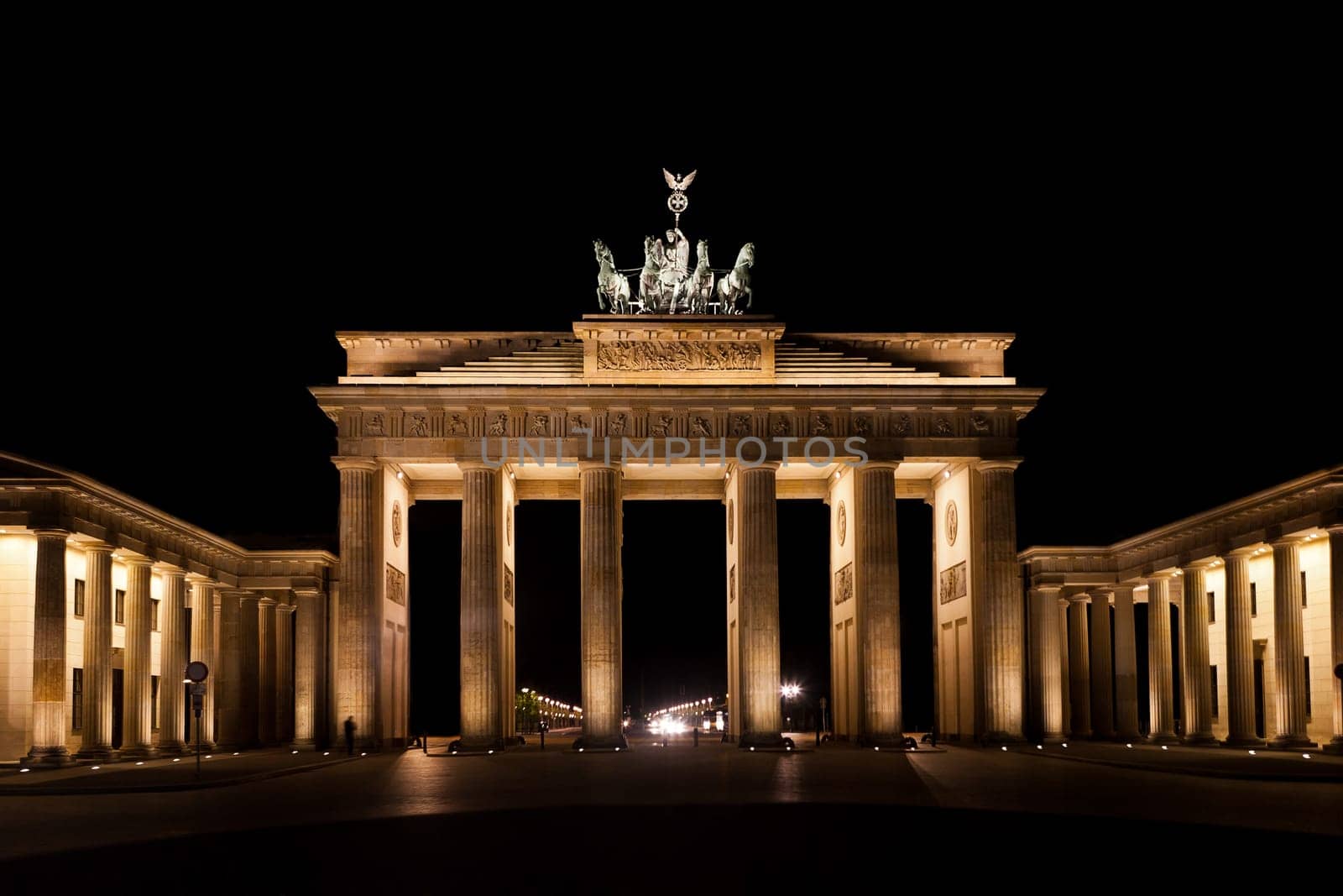 Brandenburg Gate by night in berlin germany