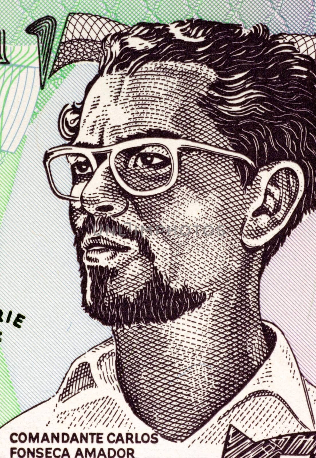 Carlos Fonseca (1936-1976) on 50 Cordobas 1984 Banknote from Nicaragua. Nicaraguan teacher and librarian who founded the Sandinista National Liberation Front.