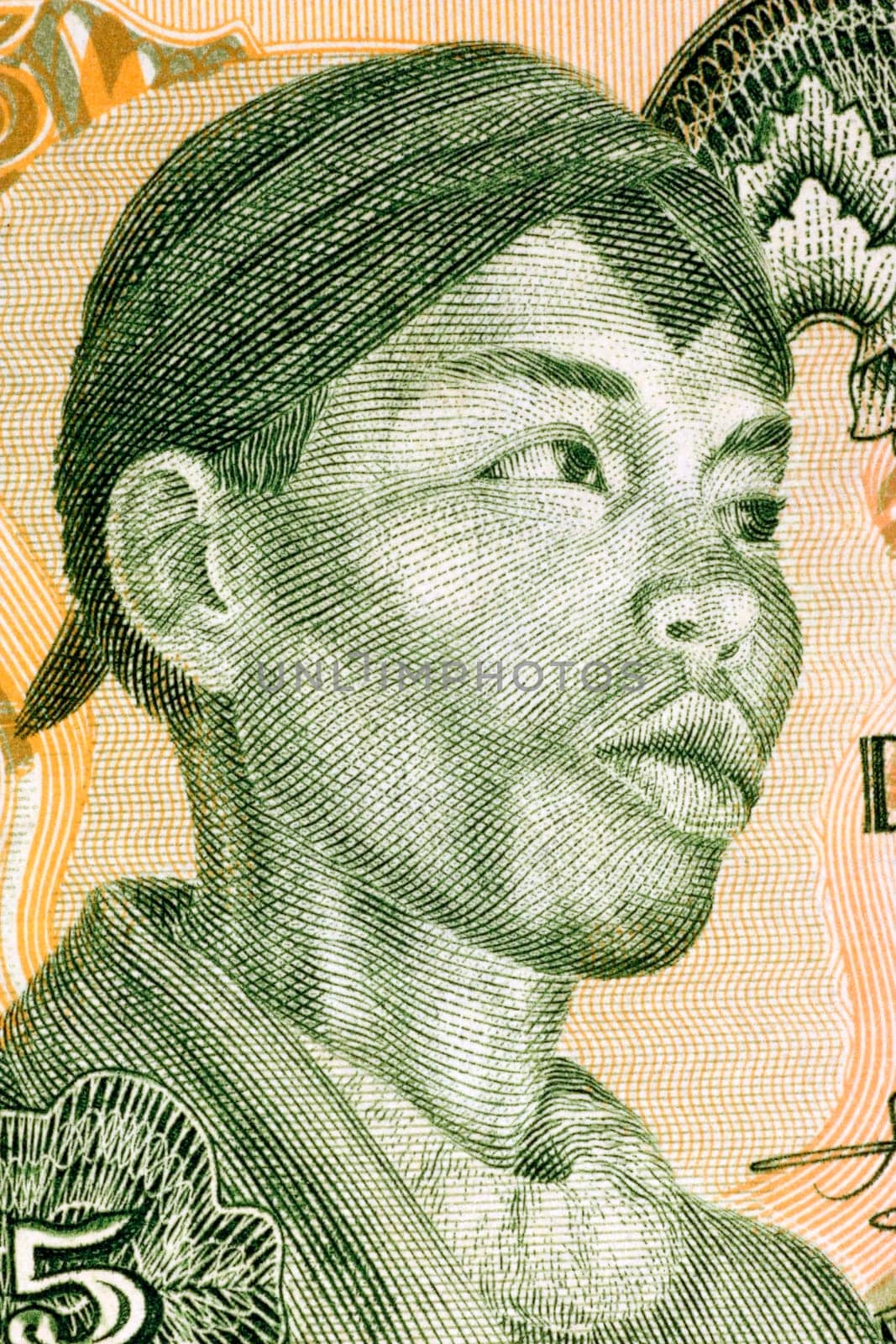 Sudirman (1916-1950) on 25 Rupiah 1968 Banknote from Indonesia. Indonesian military officer during the Indonesian National Revolution.