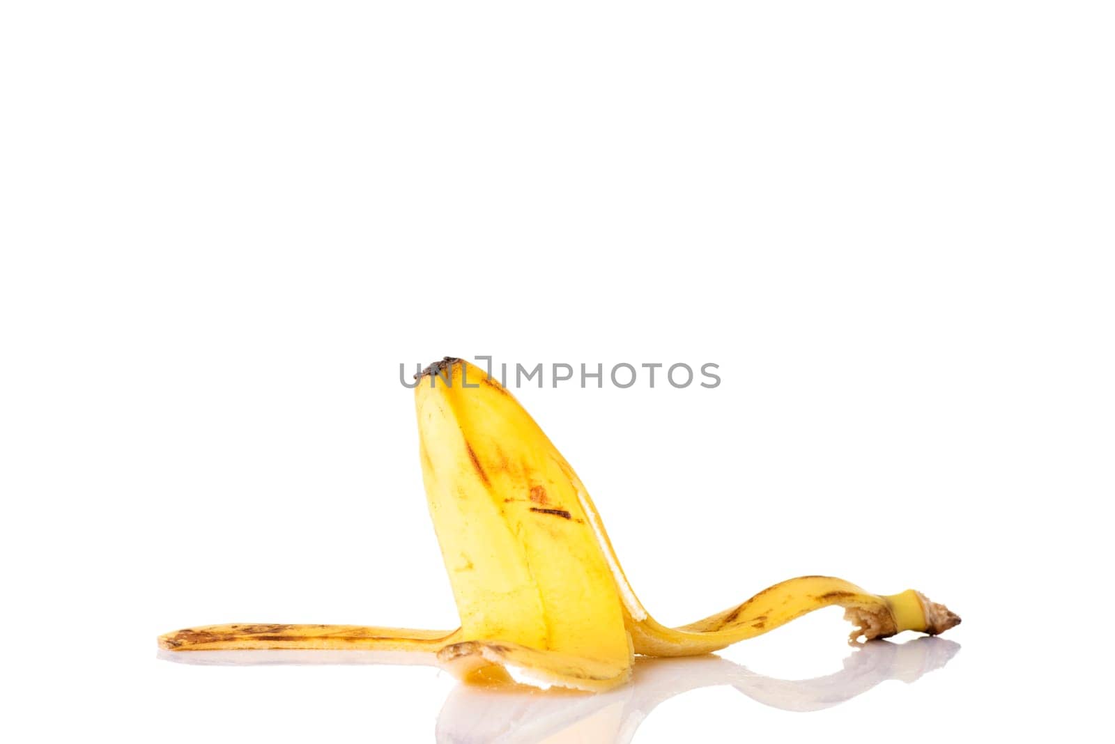 Banana skin isolated on white background