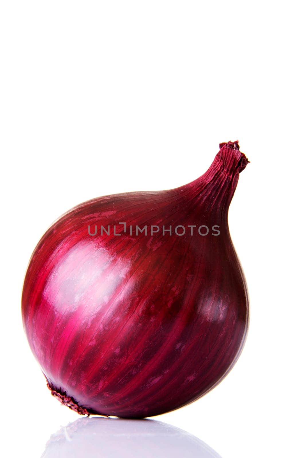 Red onion isolated on white background