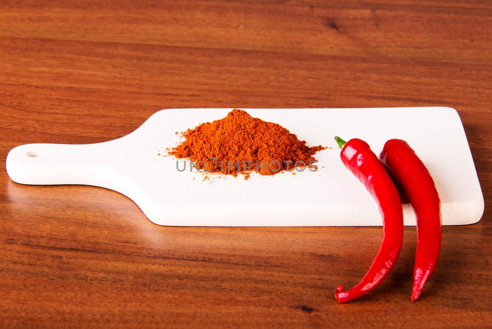 Red hot chilie pepper on table