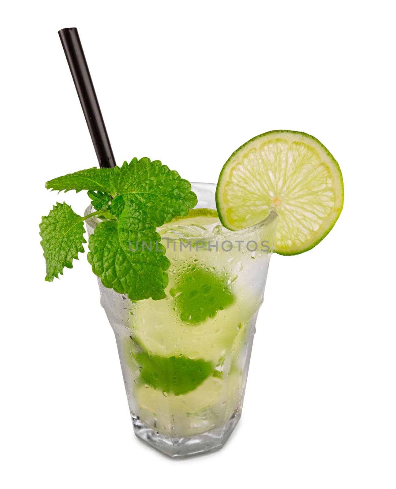Cocktail mojito on white background