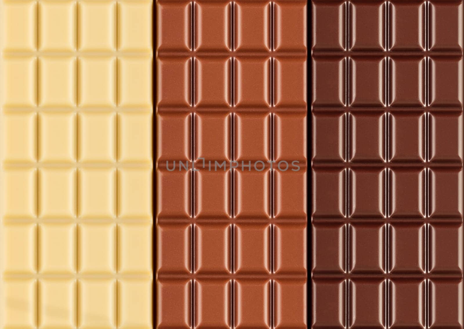 3 different chocolate bars.