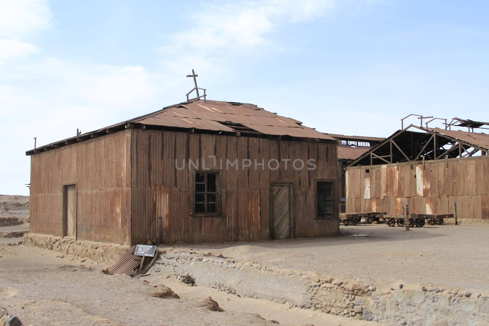 Santa Laura Humberstone saltpetre processing plant, Iquique, Chile
