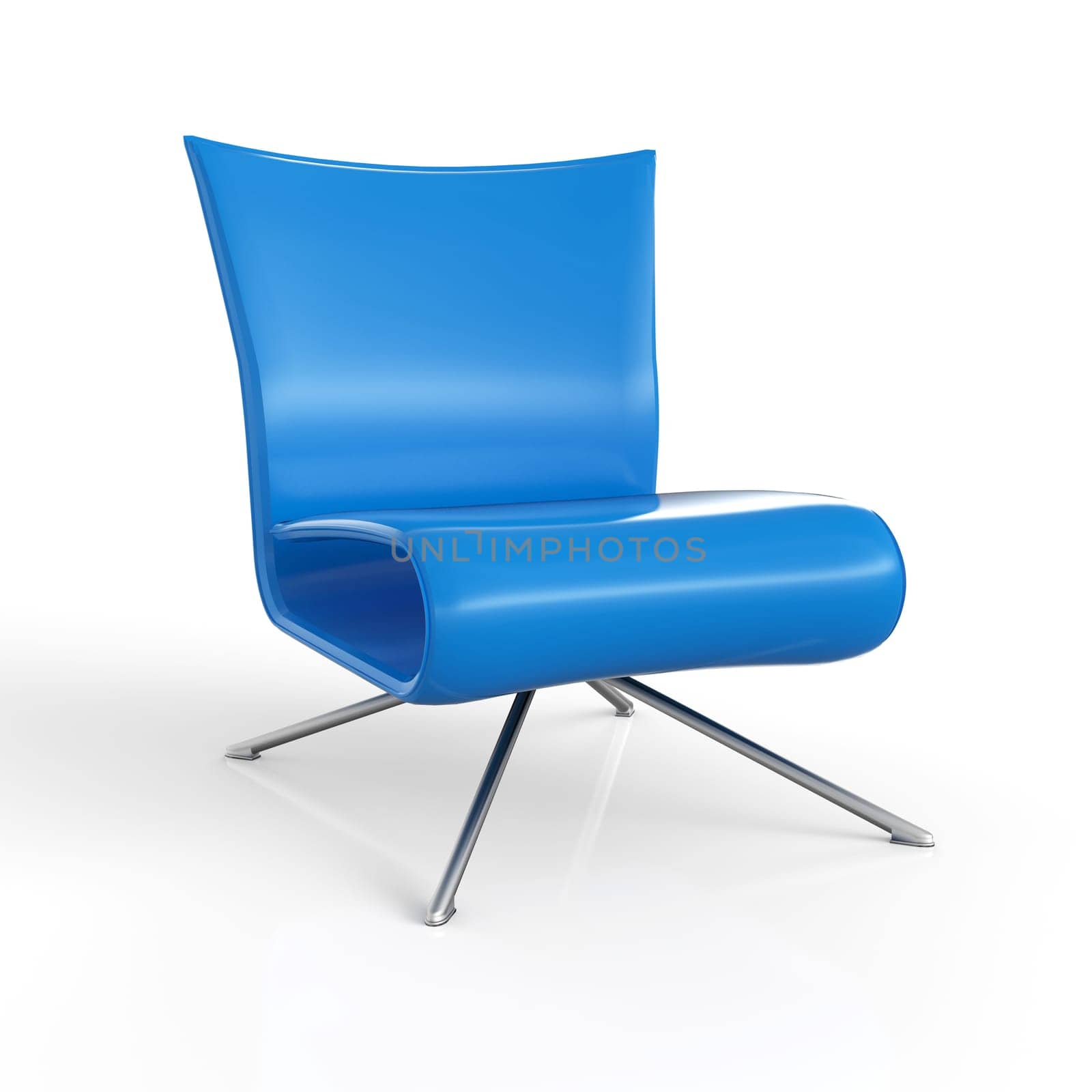 Club Chair Blue 3D