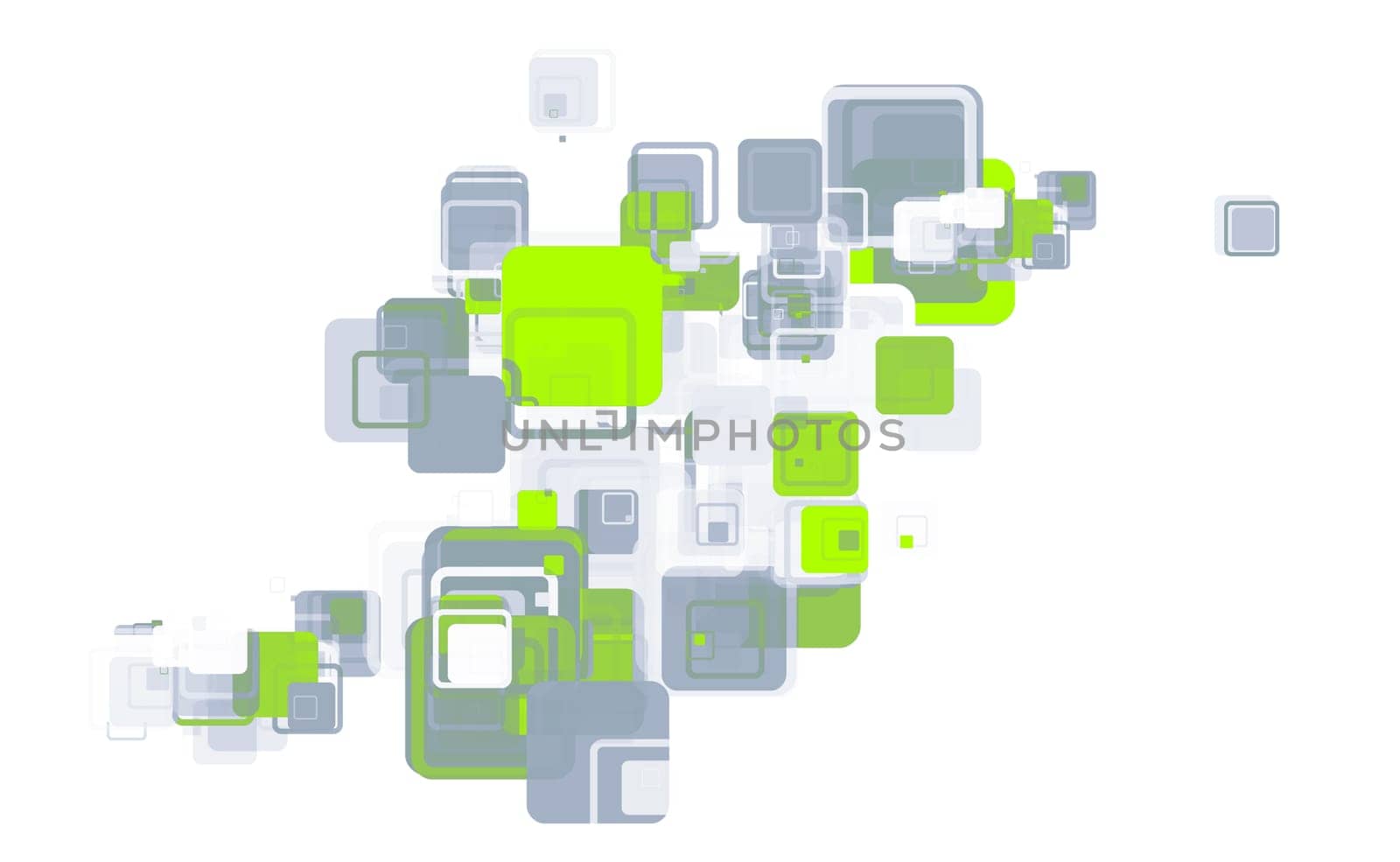 Cube Matrix Green Grey White 01