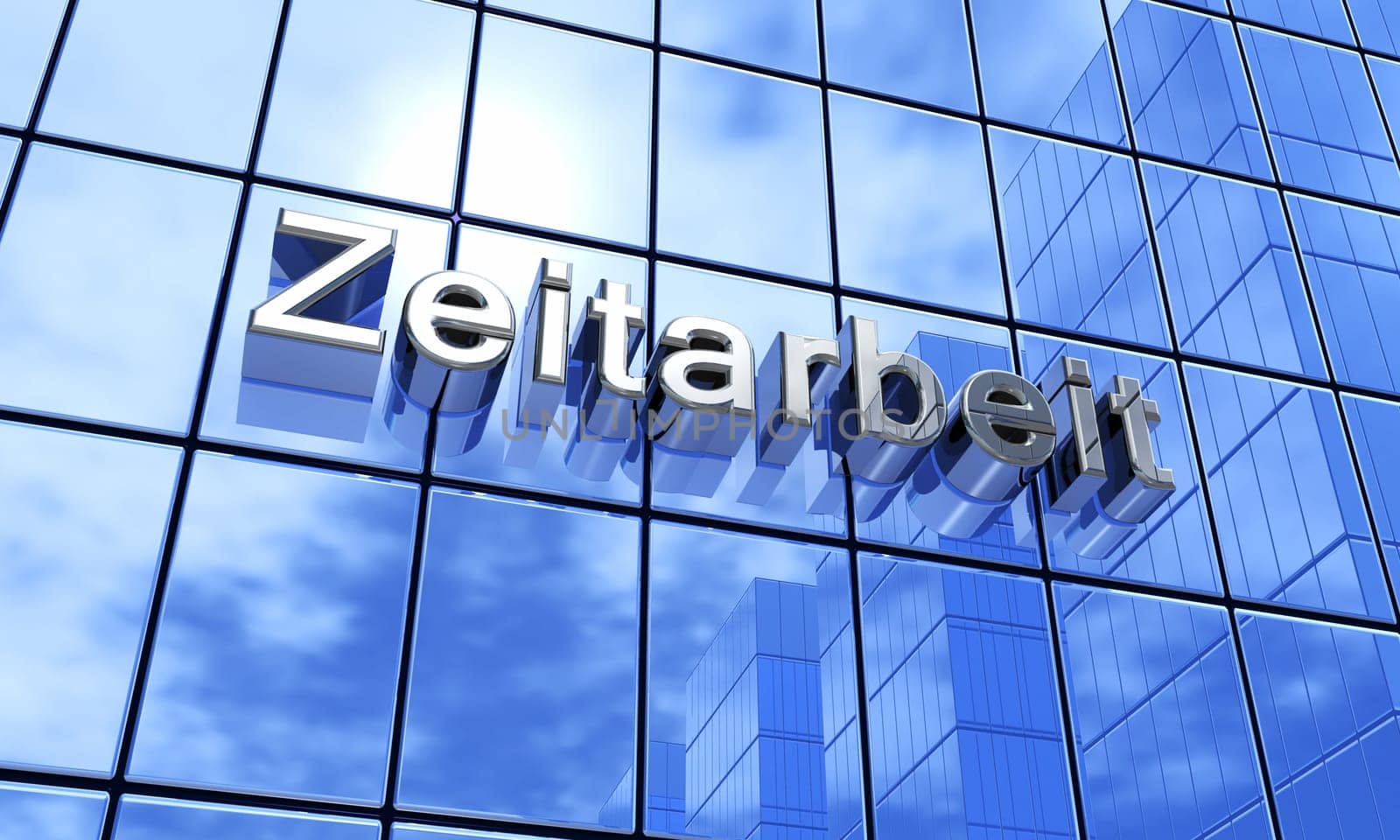 3D Facades Text Concept - Temporary Employment