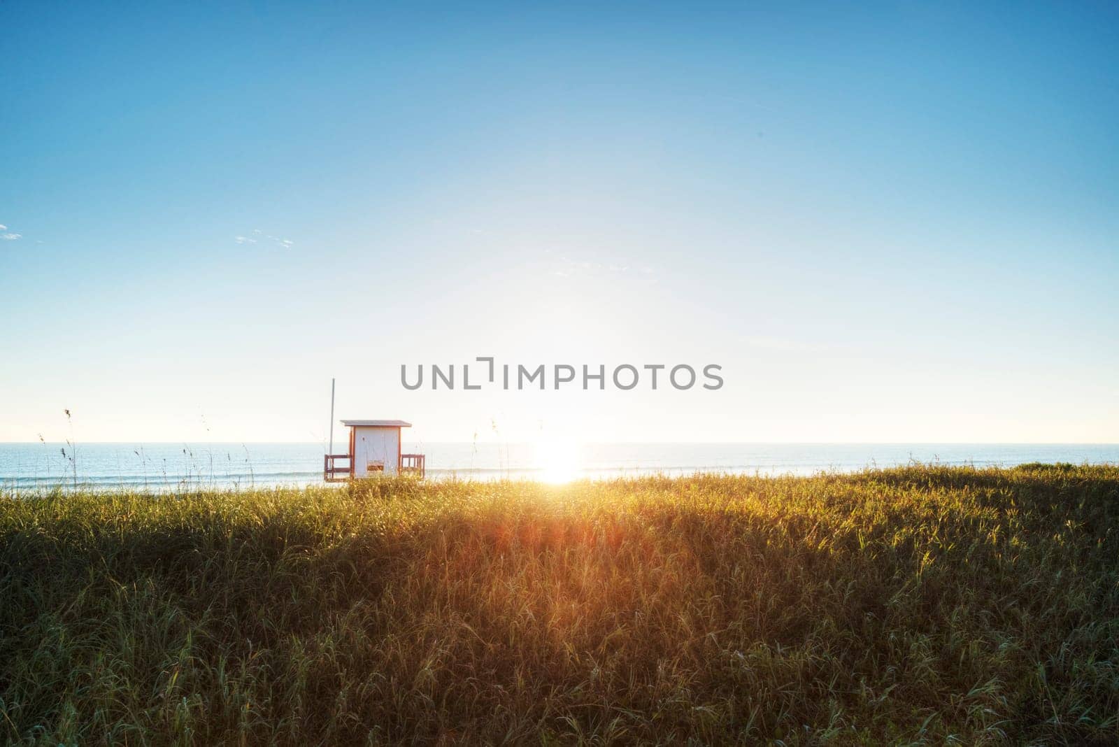 Cocoa Beach in Florida at Sunrise.