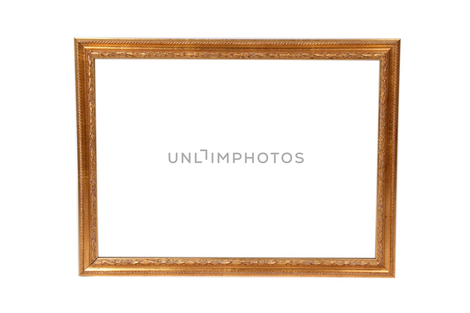 Vintage artwork frame isolated on white