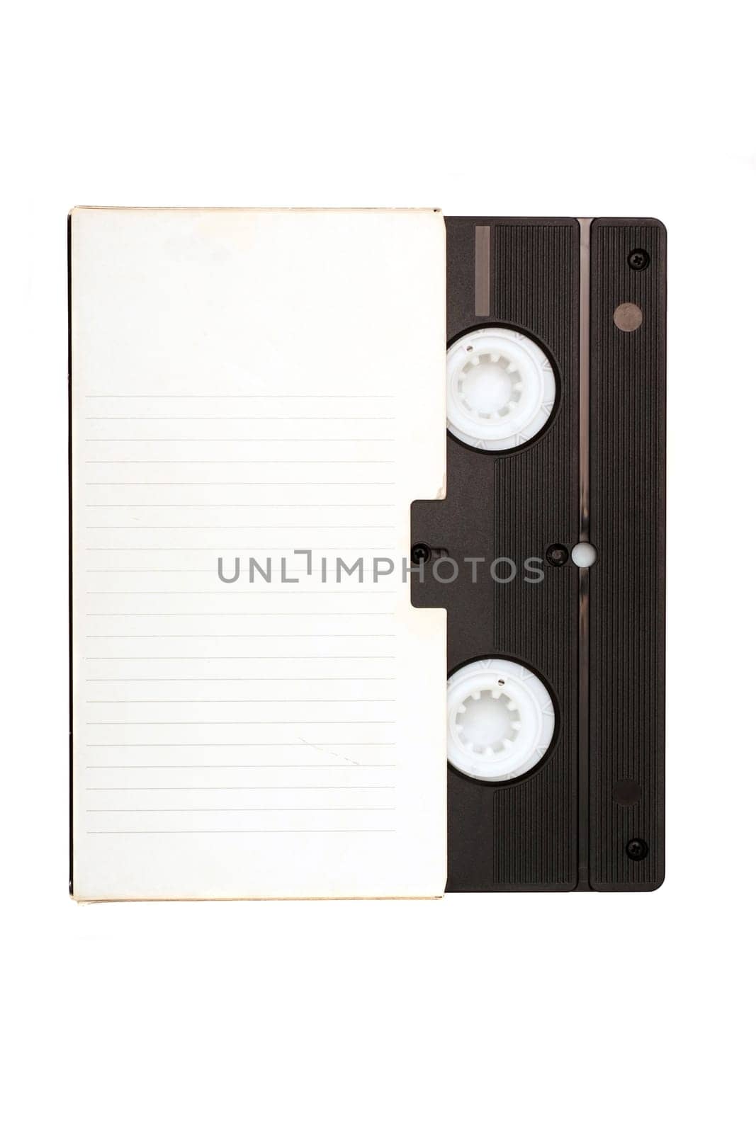 video cassette tape on white