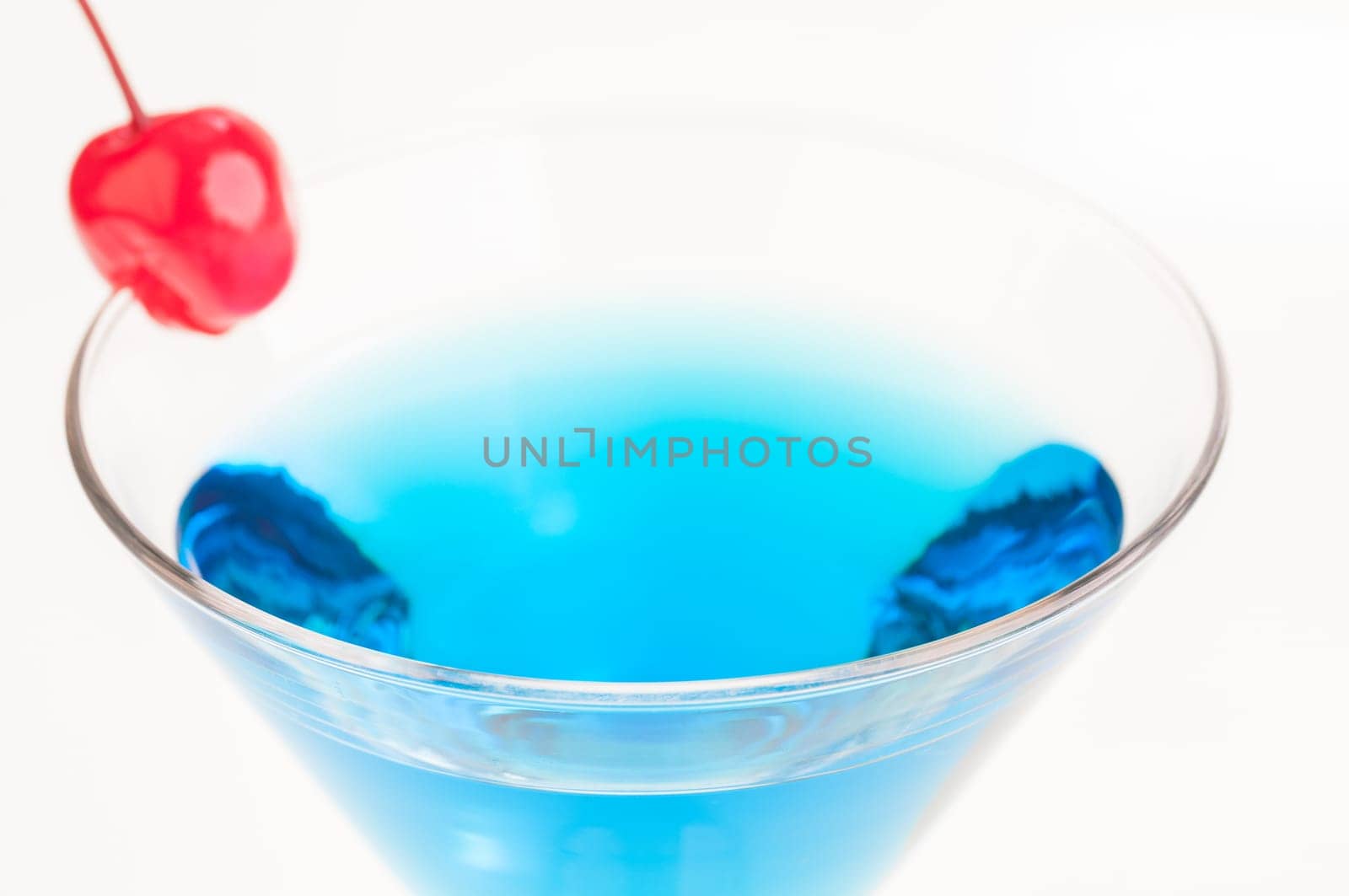 Blue Citrus Martini made from Gin, Vermouth and Blue Curacao