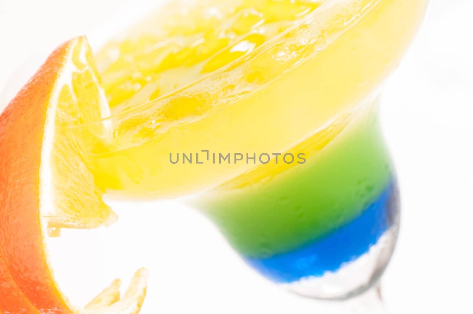 Summer Dream cocktail made from Cachaca, Blue Curacao, Triple Sec , Orange and lime juice