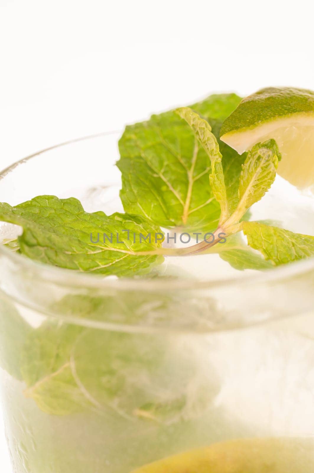 Mojito a Cuban cocktail made with cuban rum, lime, sugar and a splash of soda