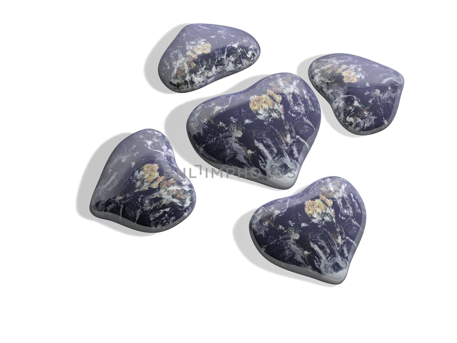 Illustration on Relationship - Earth in Heart Shape - Love Worldwide