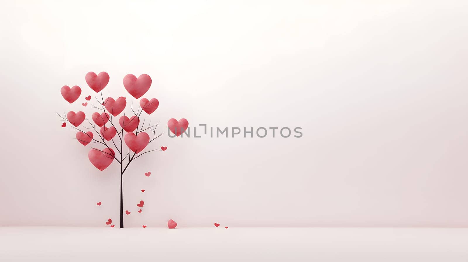 minimalistic valentines day background, neural network generated image by z1b