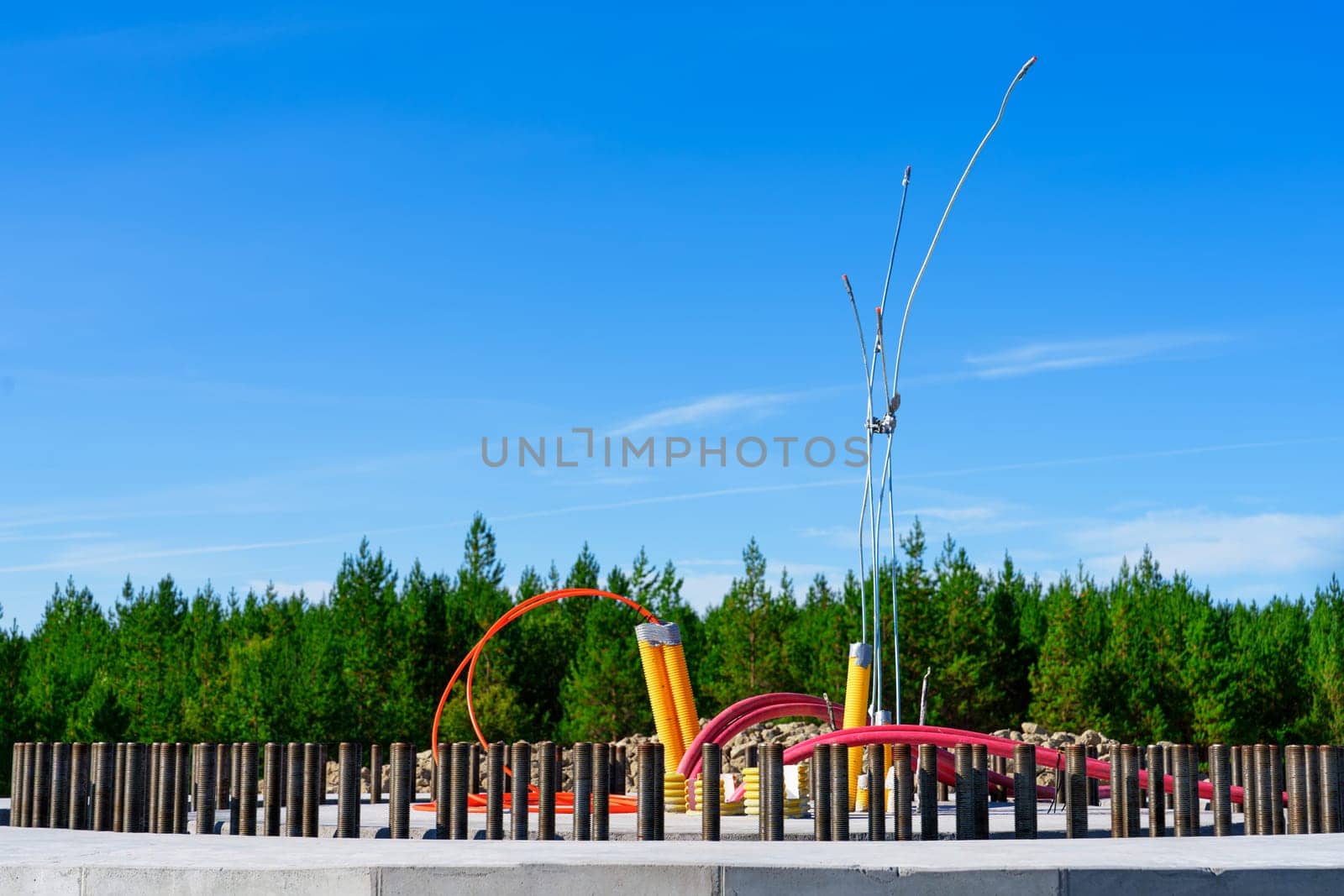Building Concrete Foundation for Wind Turbine: Developing a Wind Electric Turbine Park by PhotoTime