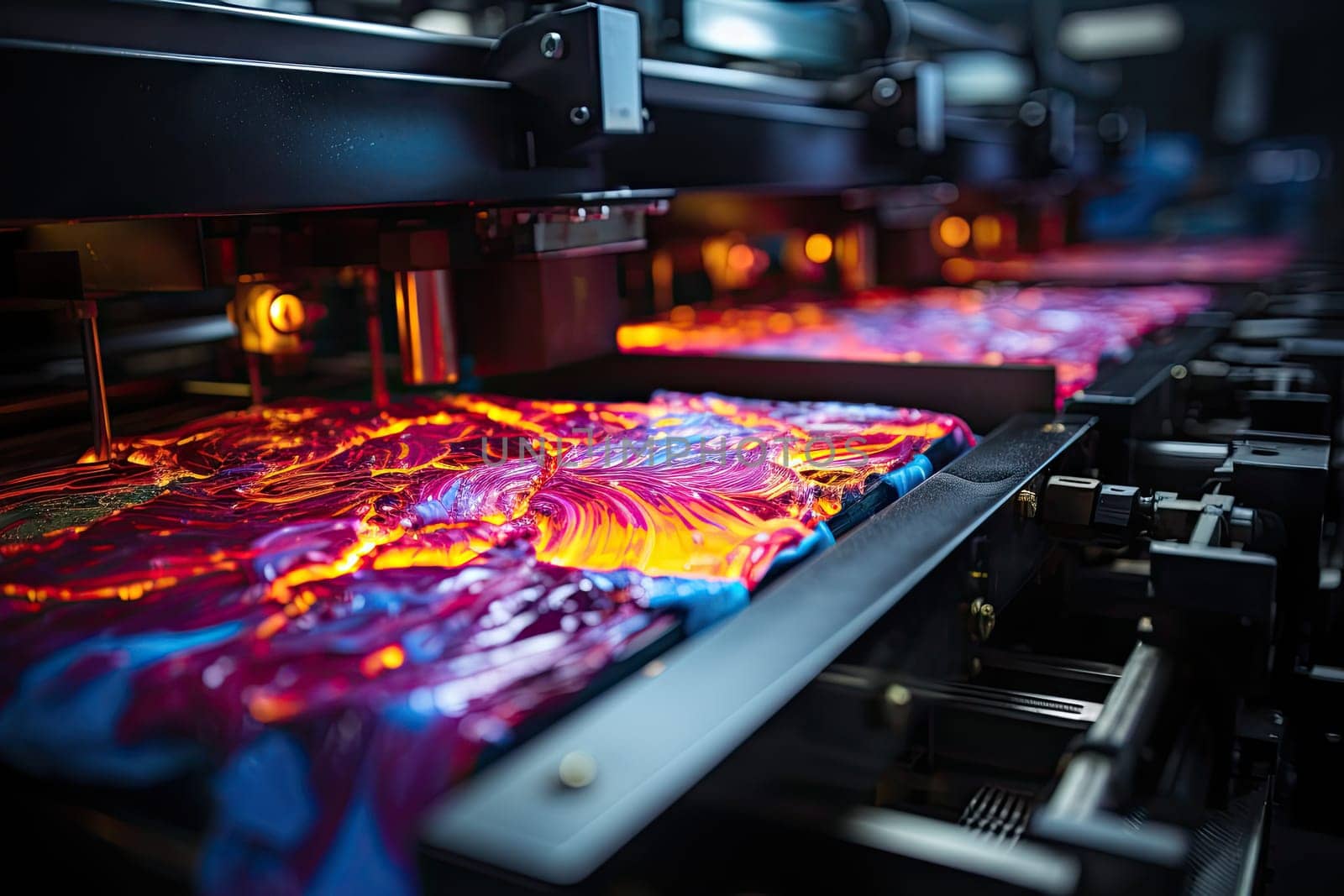 a row of colored foil on a printing machine by golibtolibov