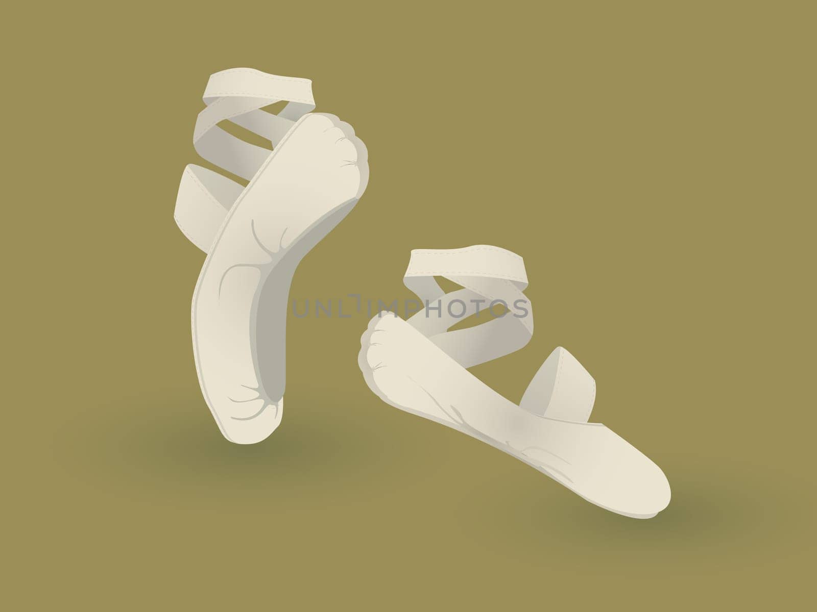 A pair of dancing ballet shoes