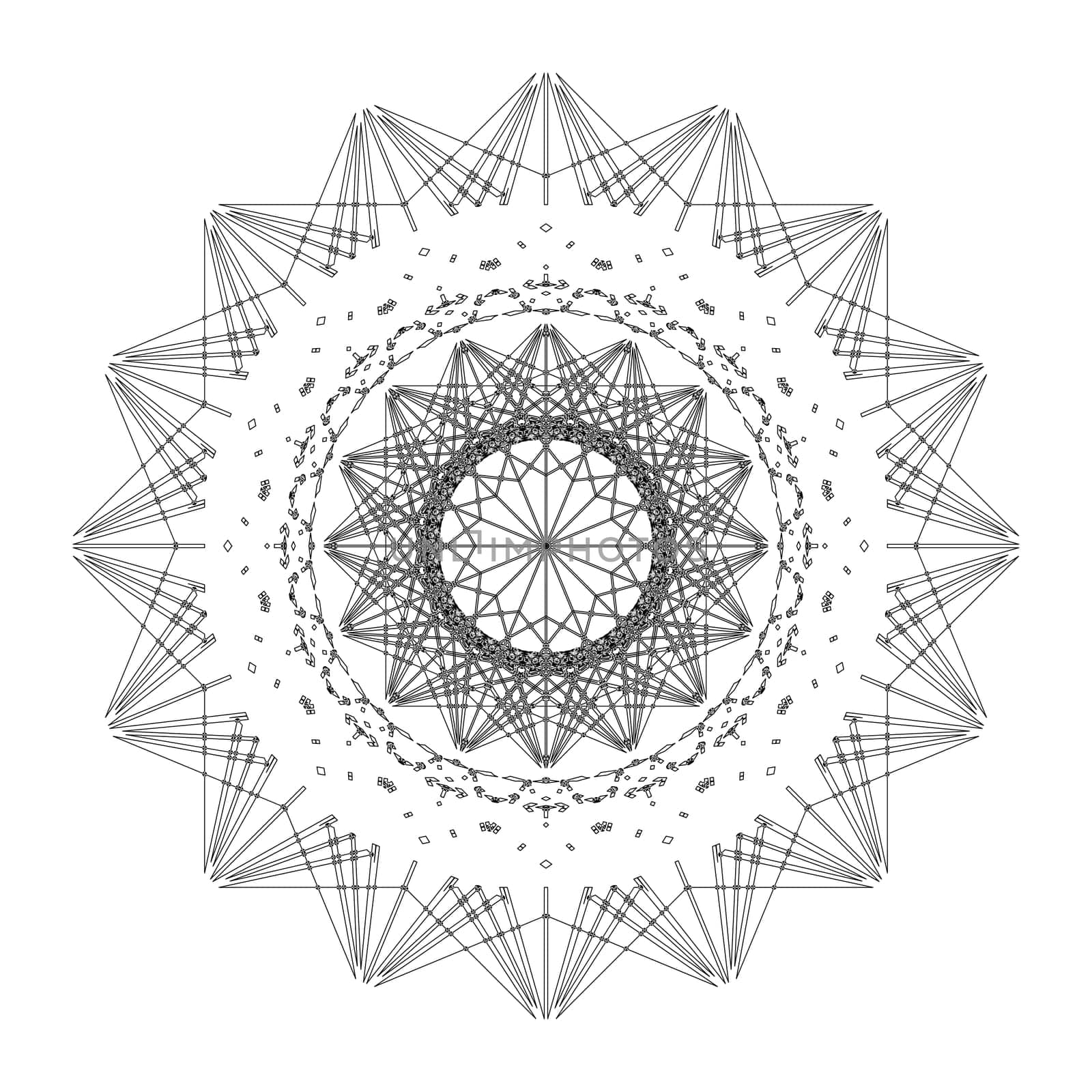 Star shape tile design, abstract art