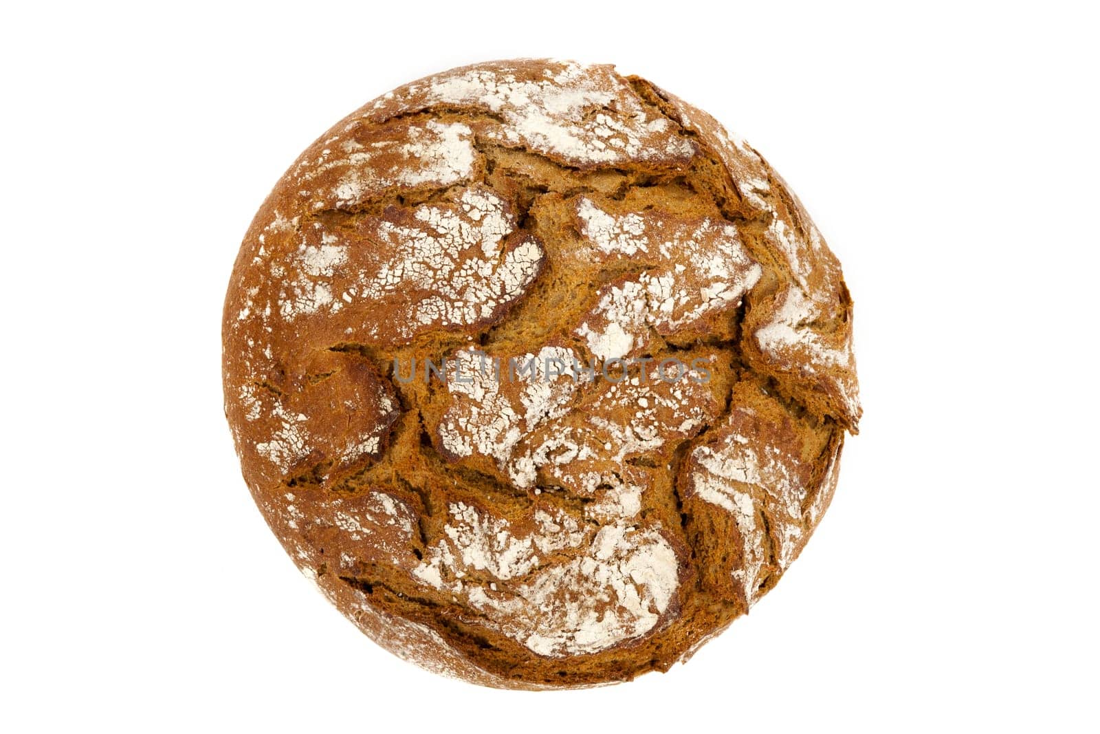 Bread,close-up of a loaf of bread against a white background