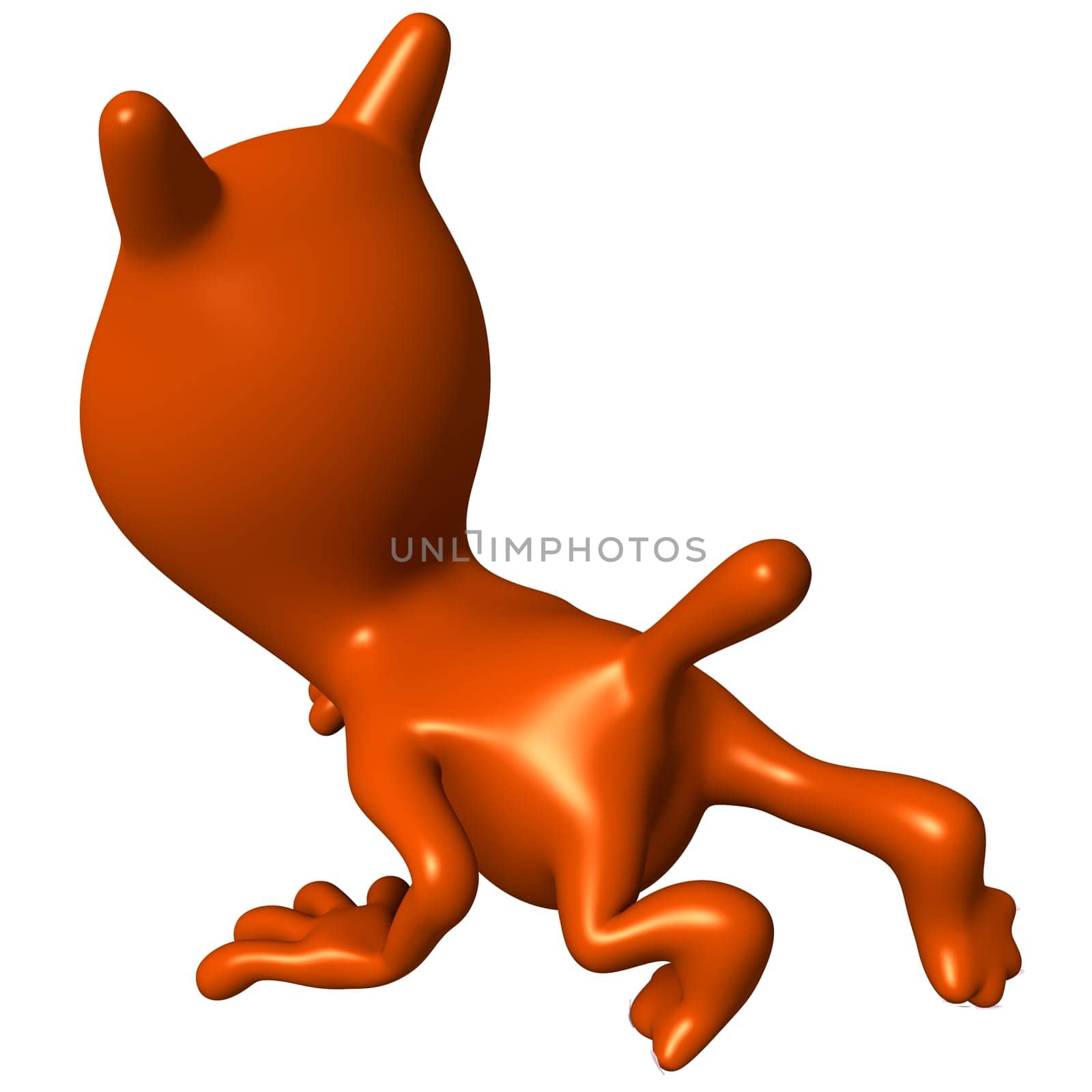 Side view carved cat on prepeared for sprint