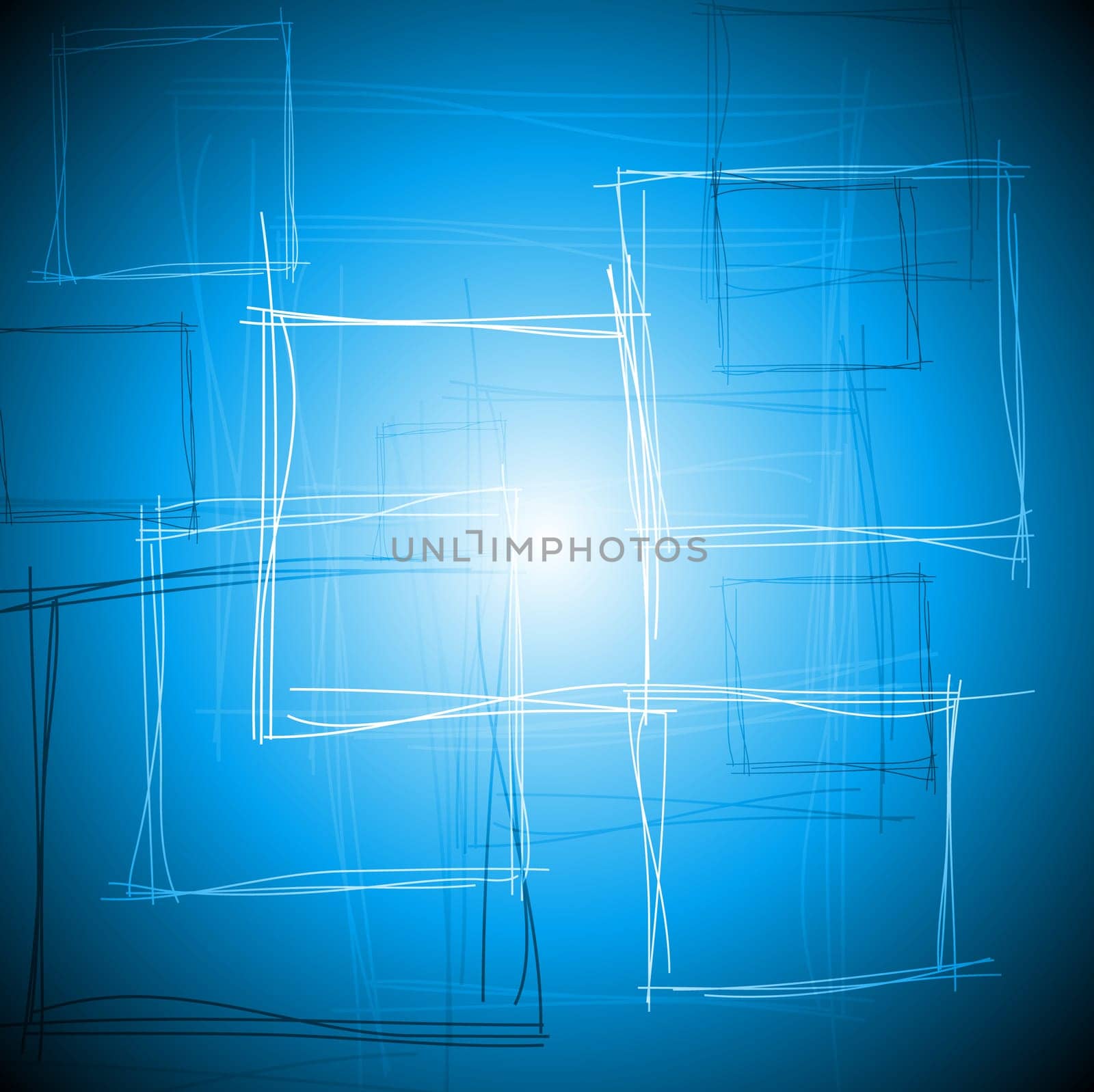 Abstract tech drawing with squares. Vector background eps 10