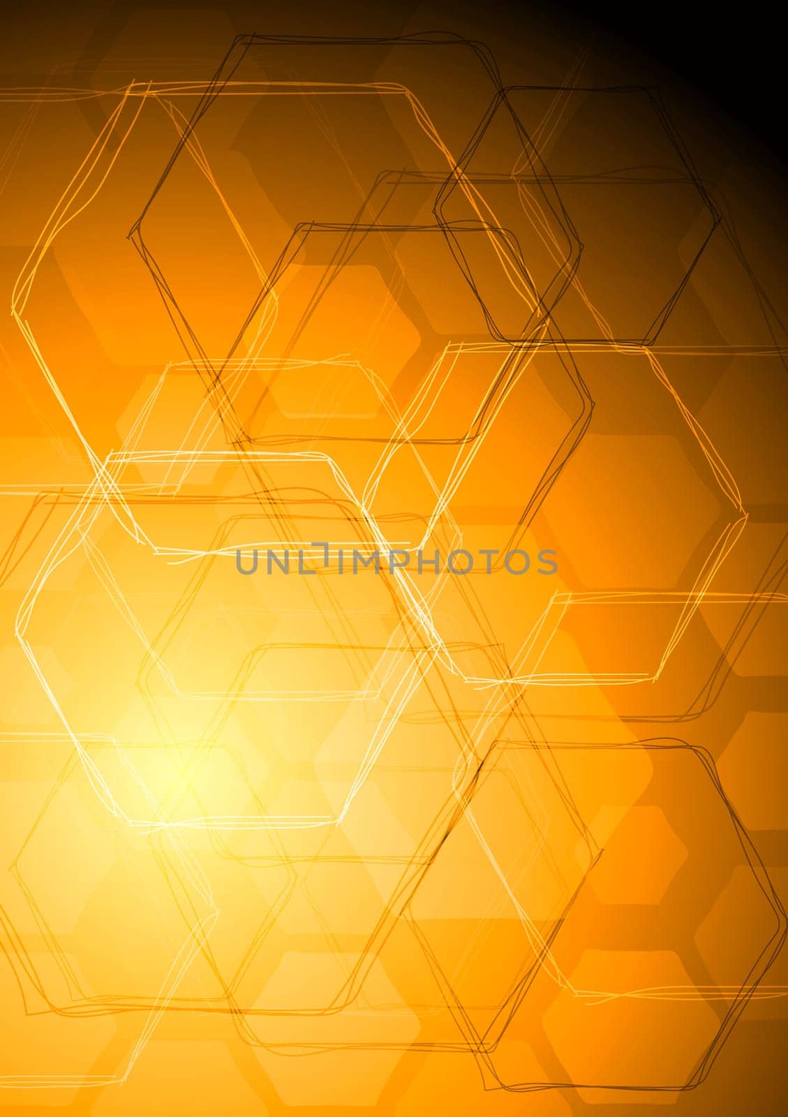 Abstract tech orange drawing. Vector background eps 10