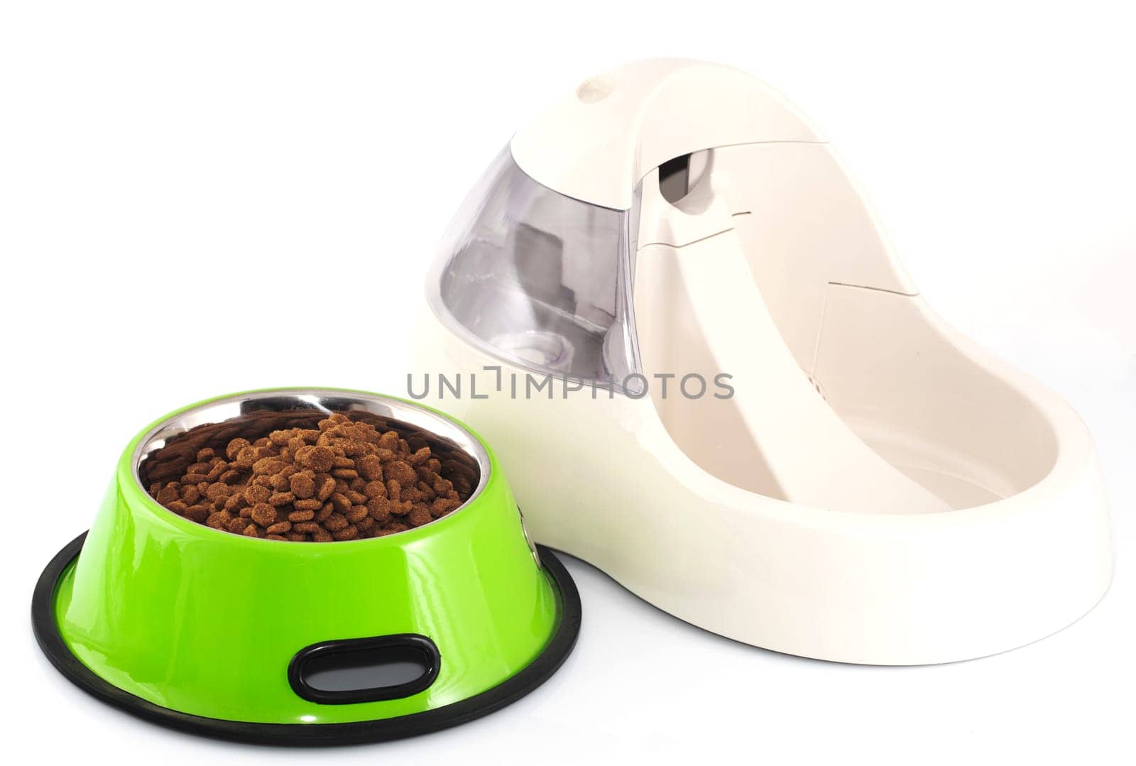 Pet food and electric water bowl