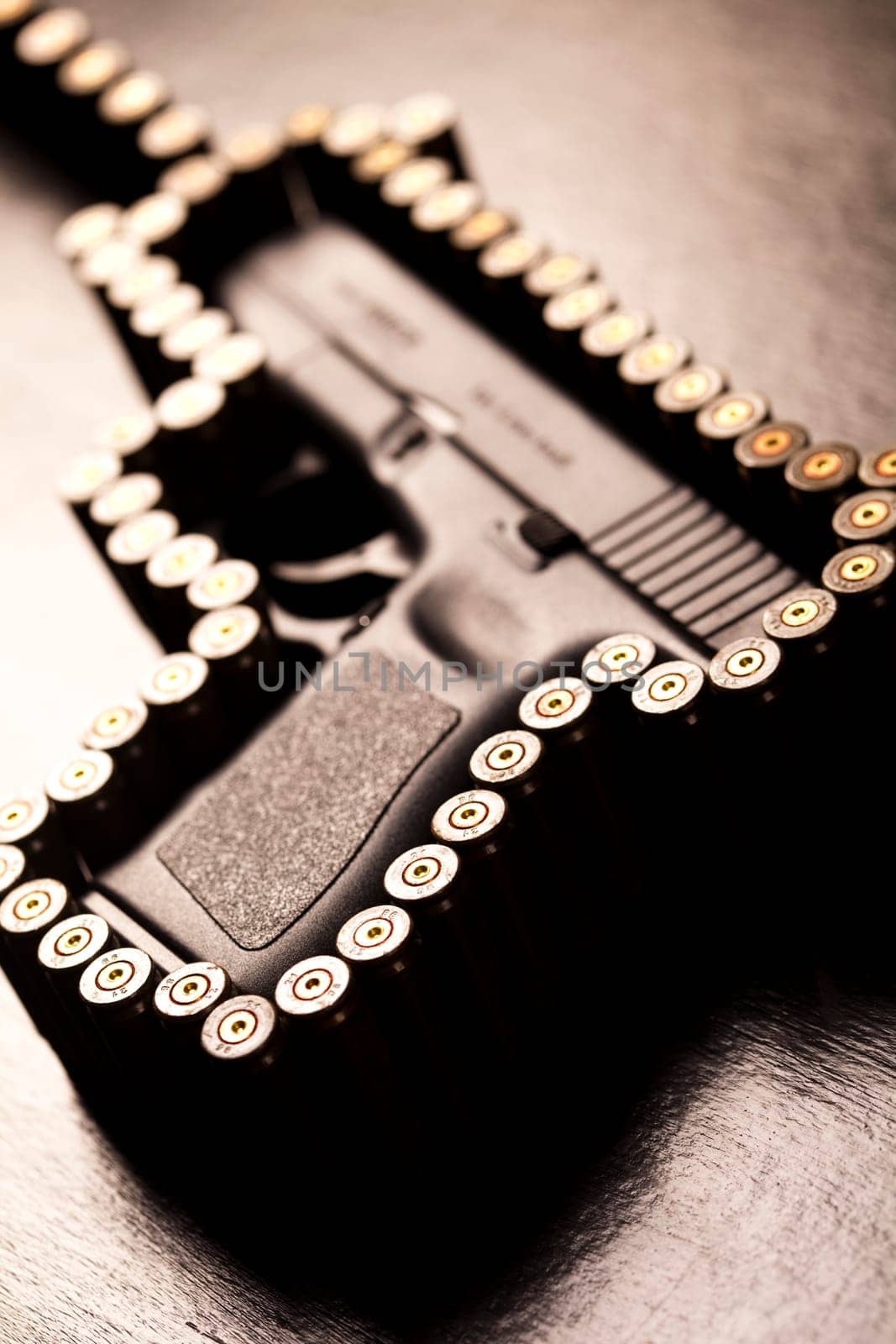 Ammunition and automatic handgun